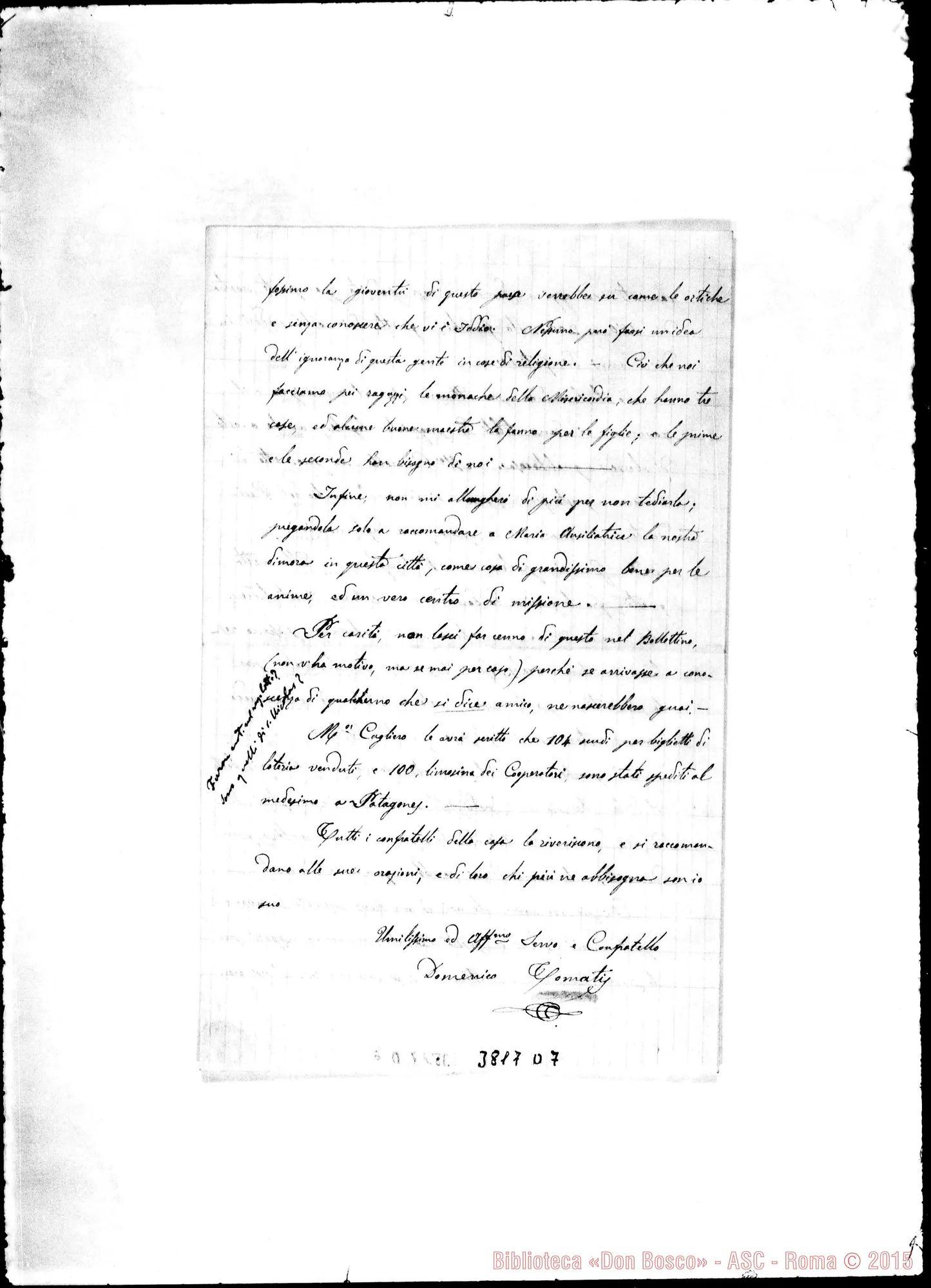 Fotogramma D 7 — « « San Nicolás, 4-11-1885 Autogr. Rua