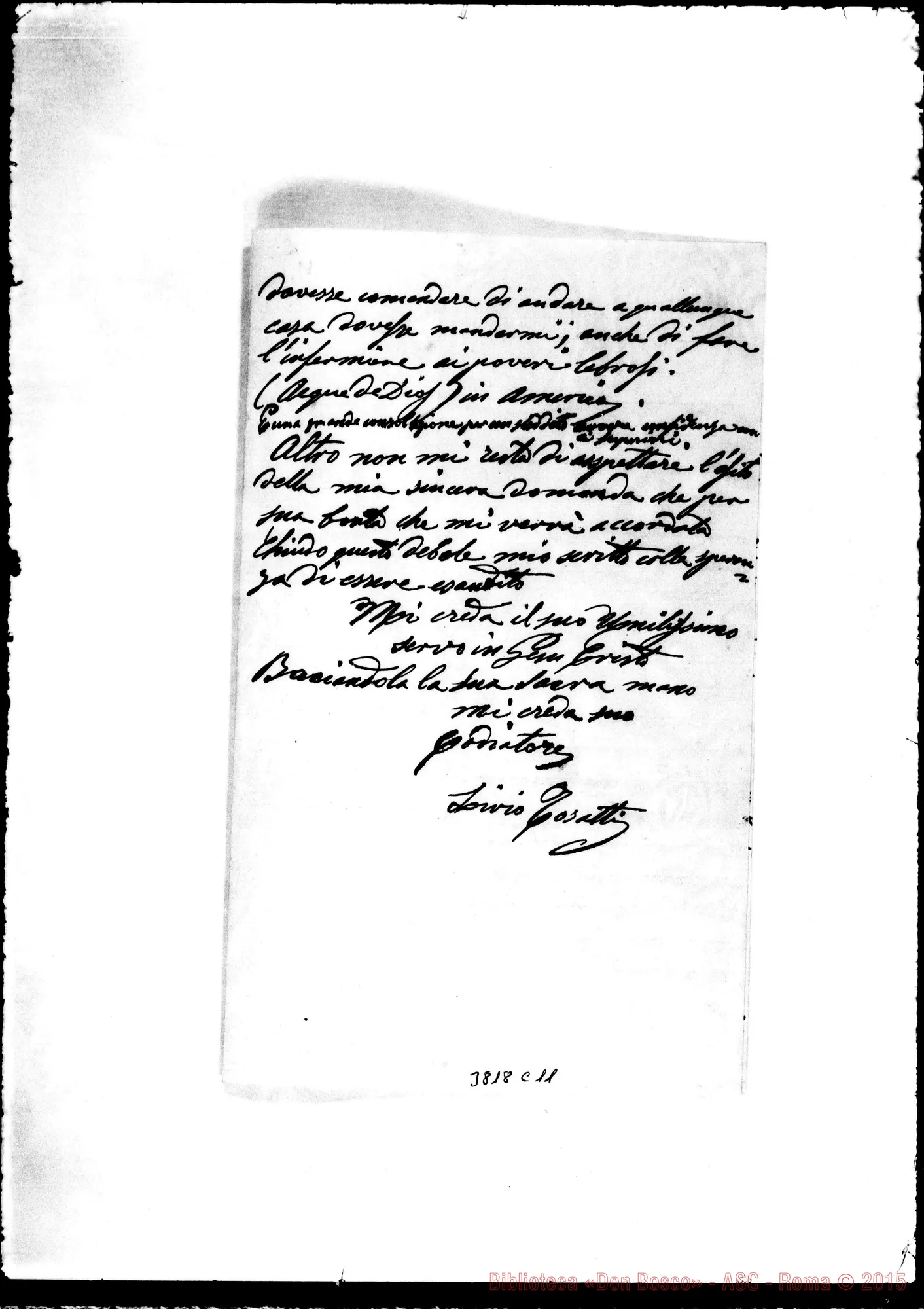 Fotogramma C 11 — Tosatti Livio Casa, 12-01-1897 Autogr. Rua