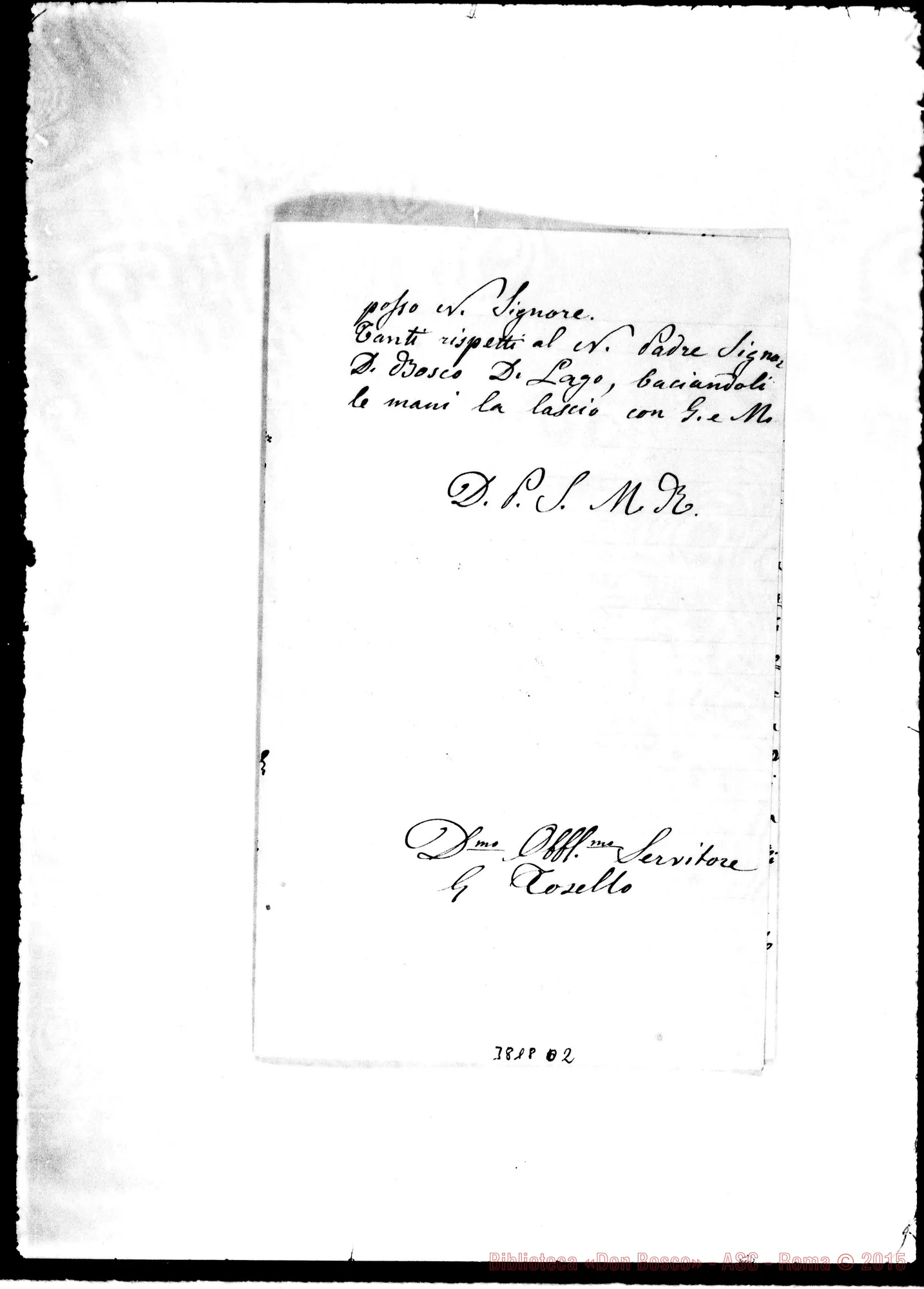 Fotogramma D 2 — Tosello Giuseppe Cuneo, 5-12-1882
