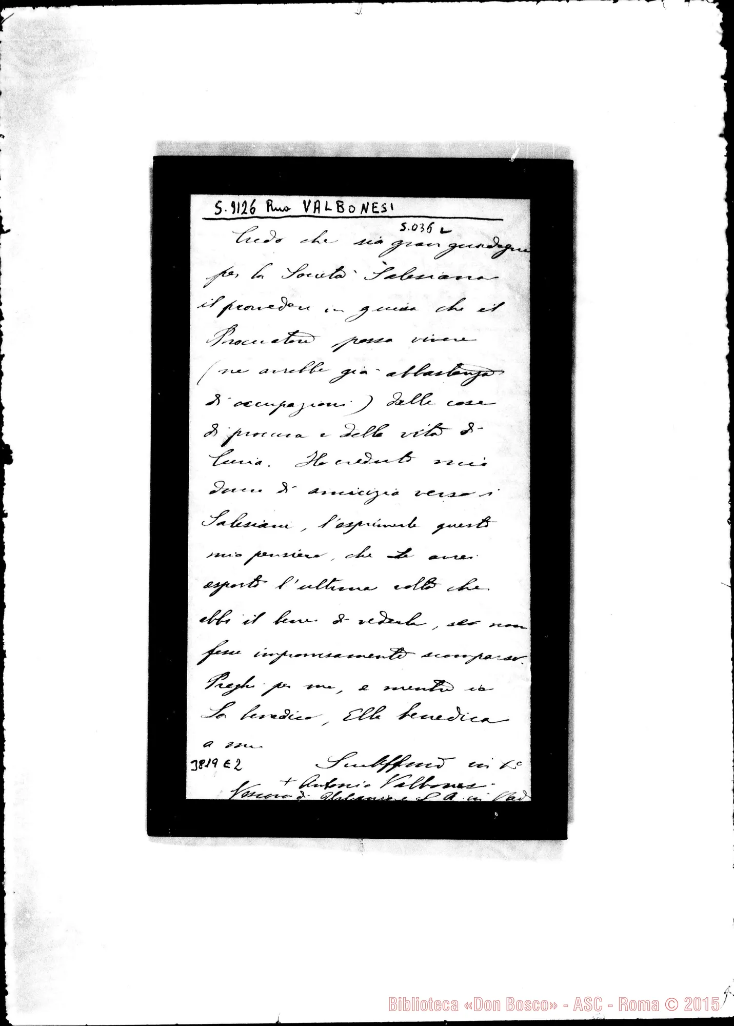 Fotogramma E 2 — Valbonesi Antonio, vesc. S. Angelo, 2-07-1902