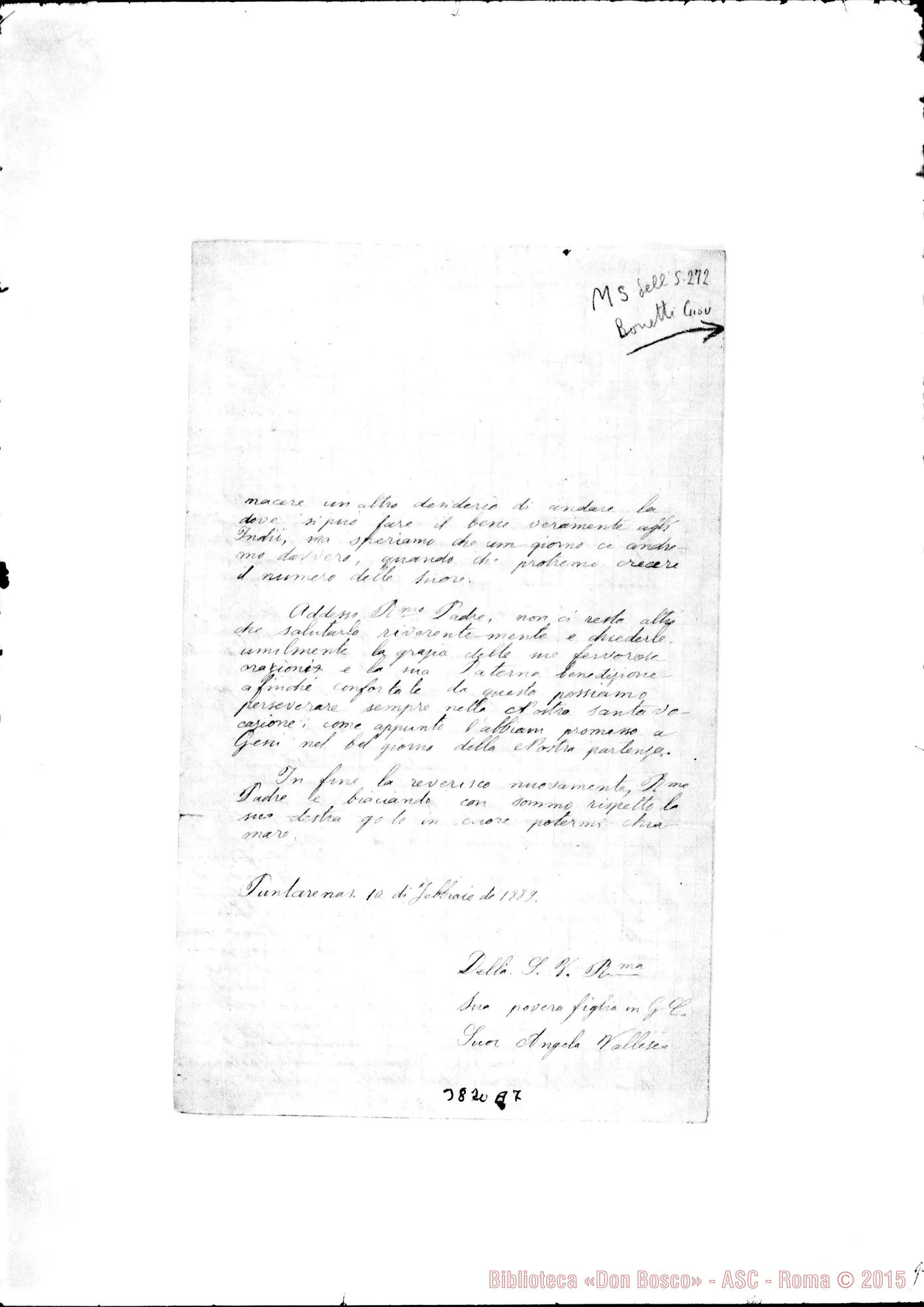 Fotogramma A 7 — « « Puntarenas, 10-02-1889