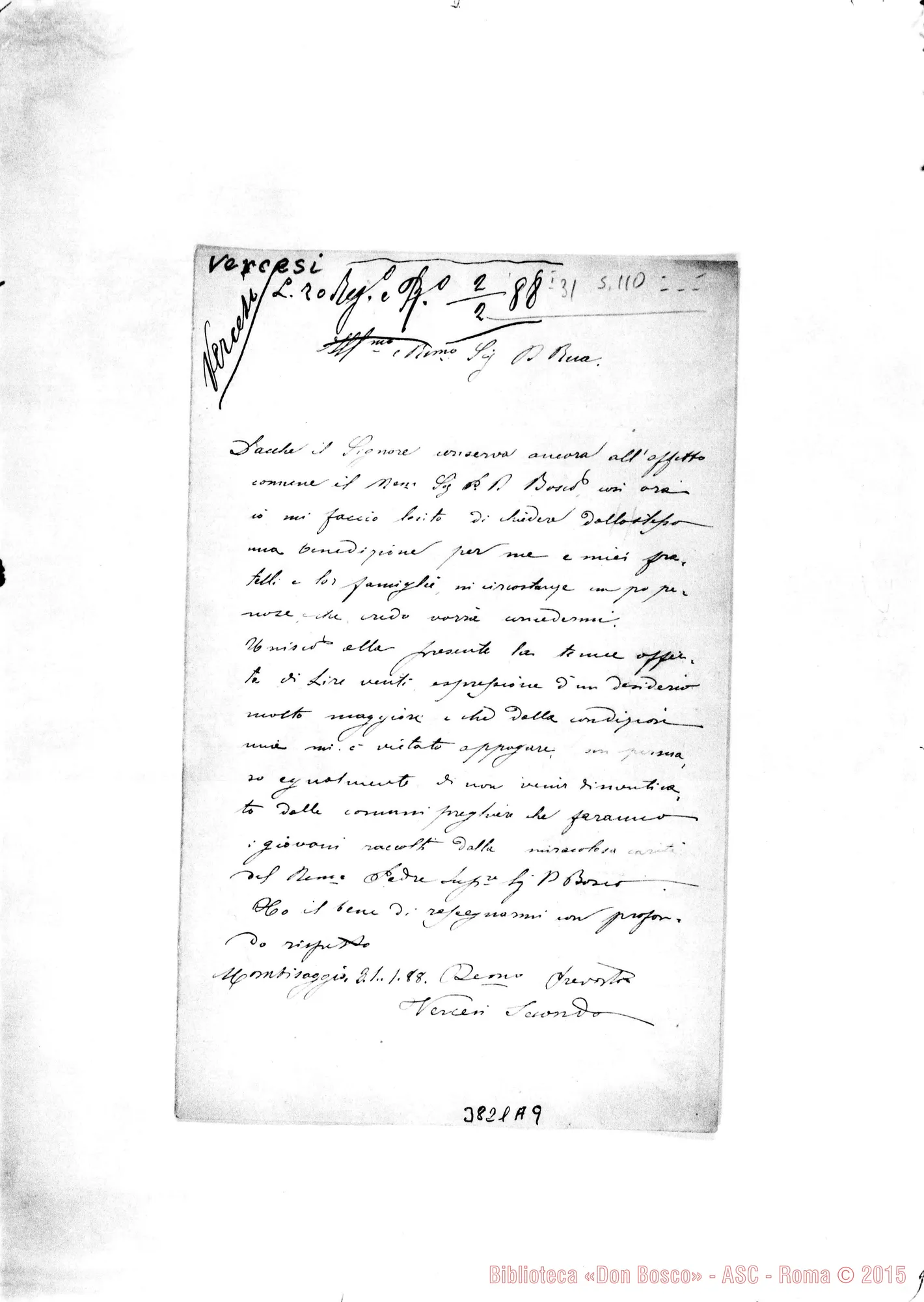 Fotogramma A 9 — Vercesi Secondo Mombisaggio, 21-01-1888