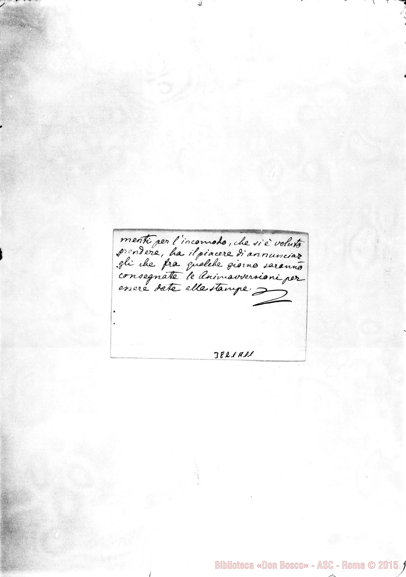 Fotogramma A 11 — Verde Alessandro, Promotore Fede Roma, 21-03-1907 Biglietto