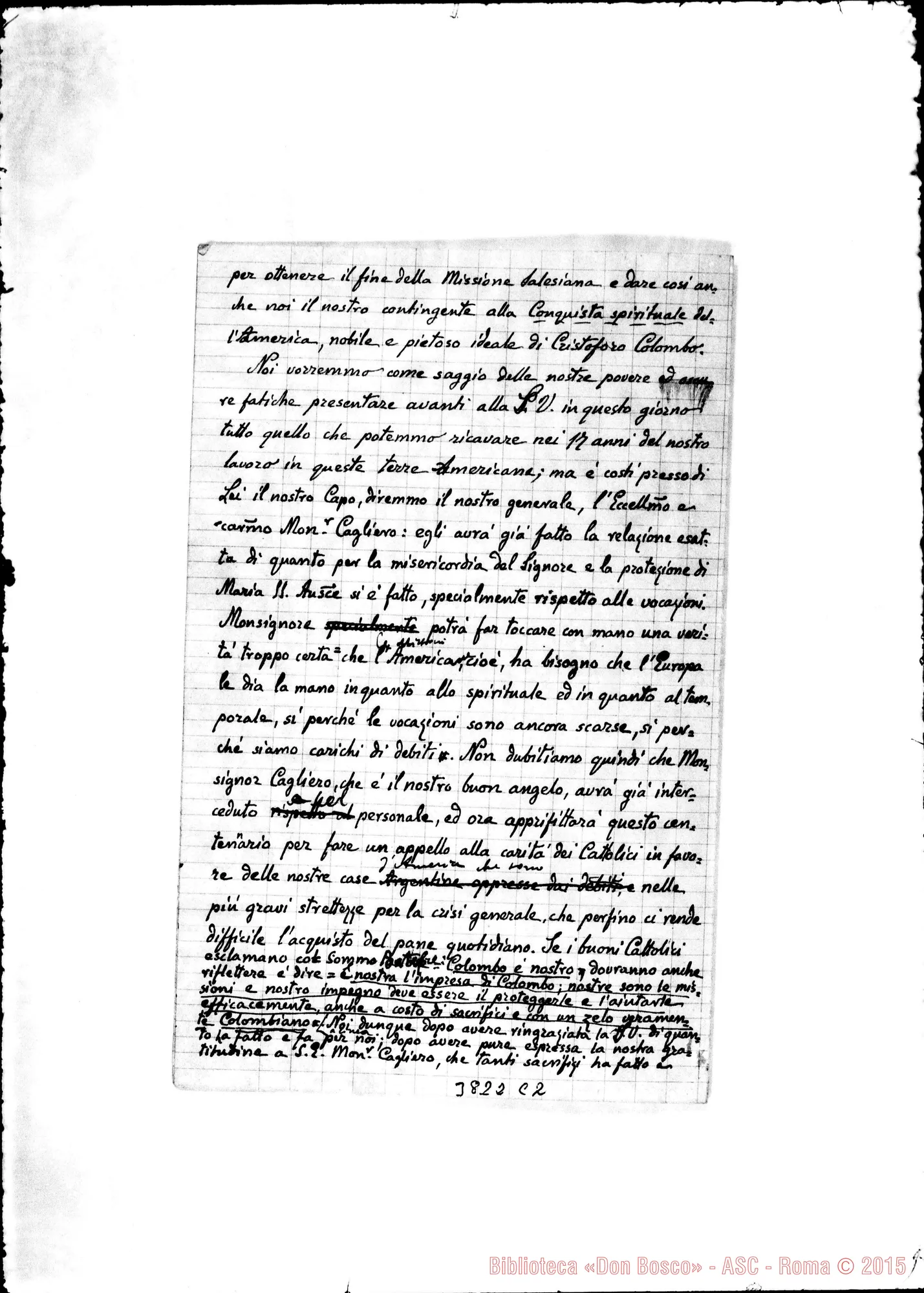 Fotogramma C 2 — « « Buenos Aires, 12-10-1892 Autogr. Rua