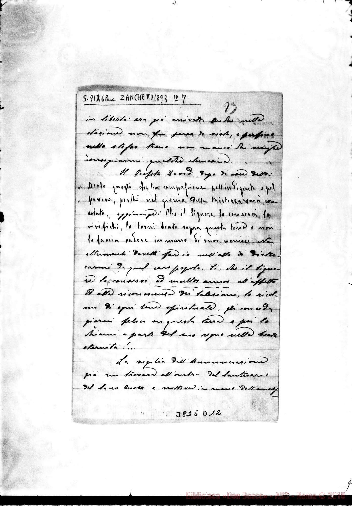 Fotogramma D 12 — Zanchetta Luigi, SDB S. Paulo, 7-04-1893