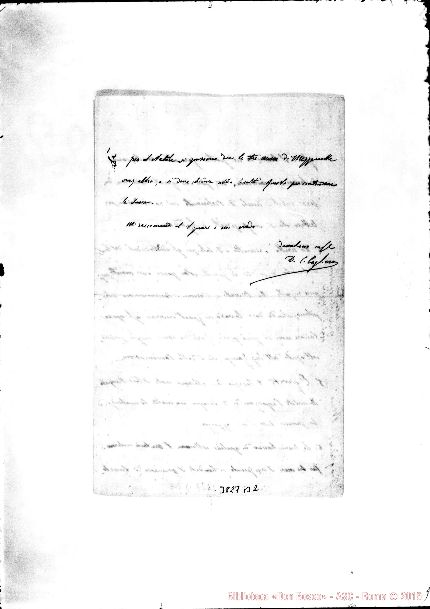 Fotogramma B 2 — « « Roma, 17-12-1892 Autogr. Rua