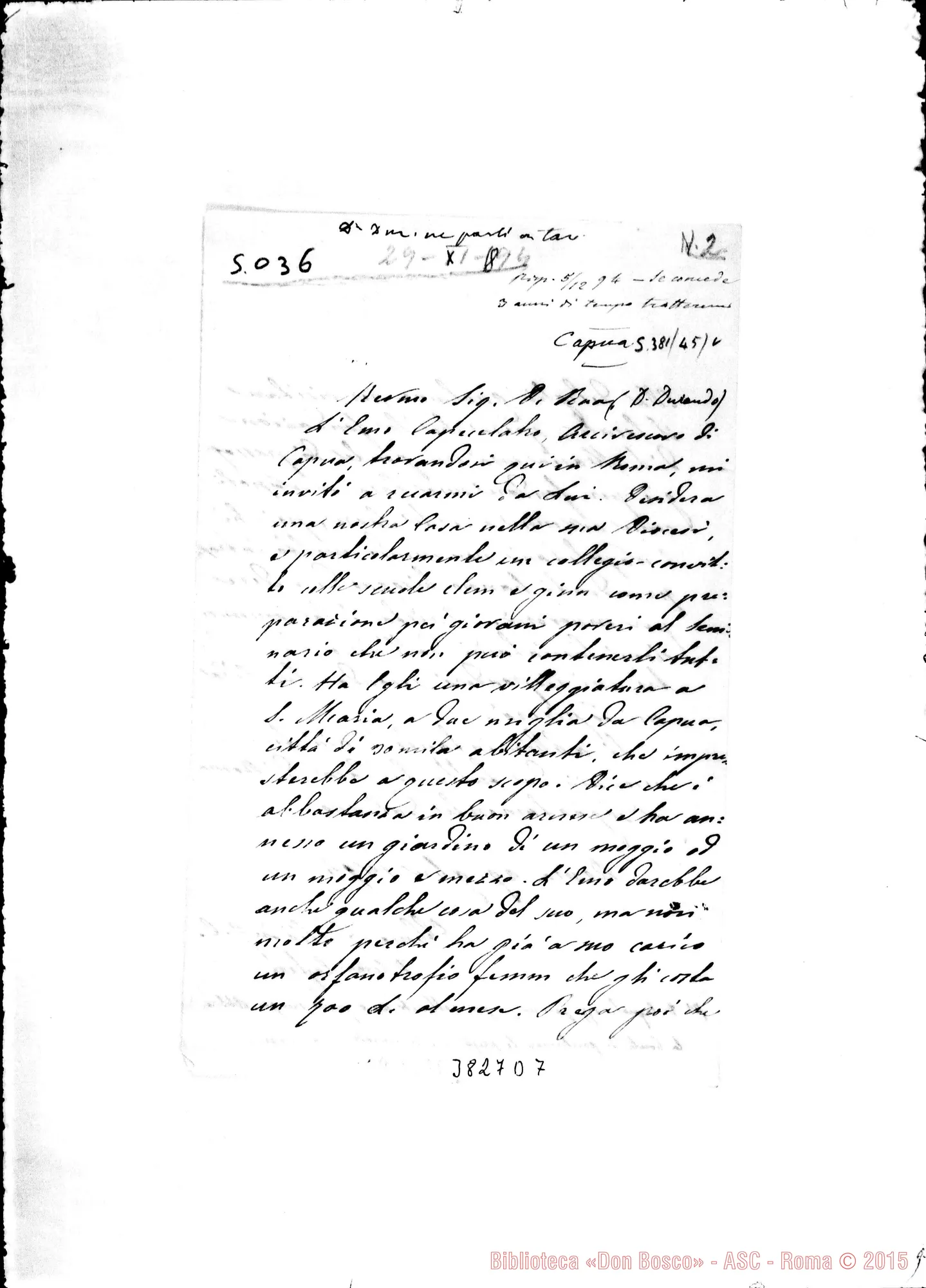 Fotogramma D 7 — « « Roma, 29-11-1894 Autogr. Rua