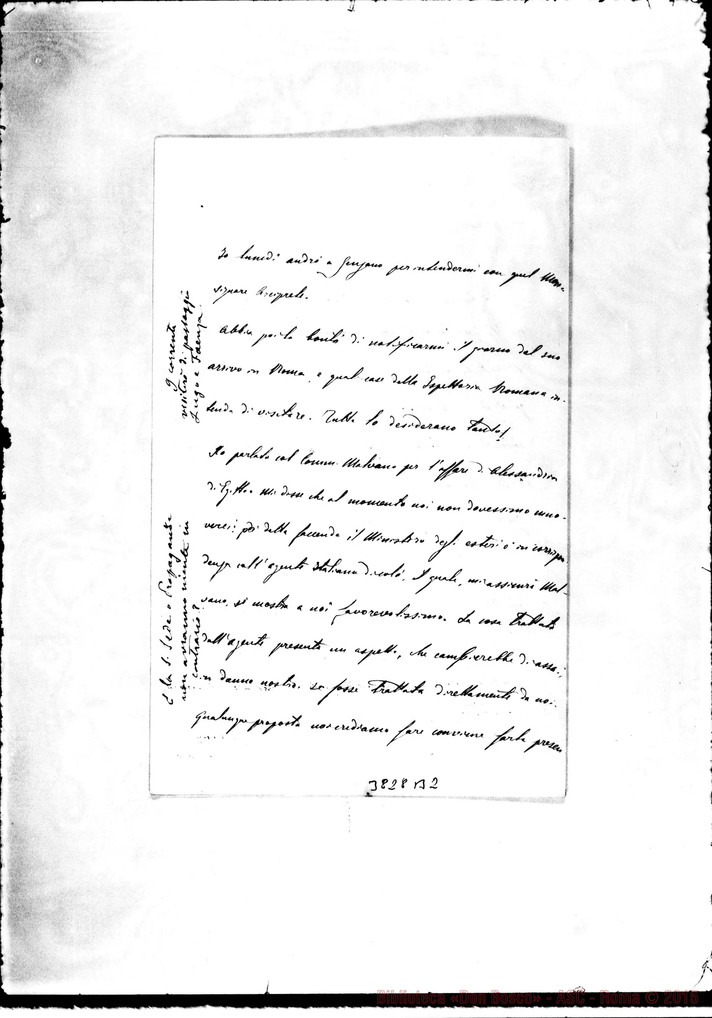 Fotogramma B 2 — « « Roma, 30-05-1896 Autogr. Rua