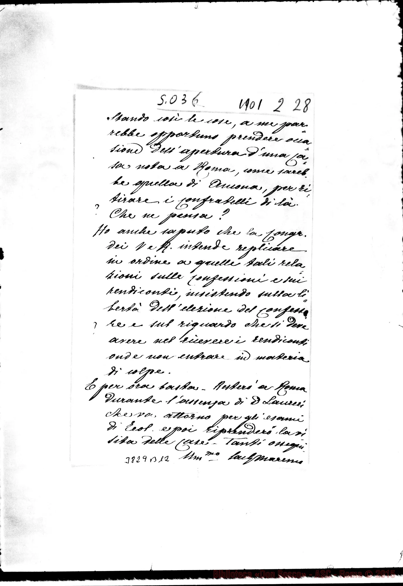 Fotogramma B 12 — « « Roma, 28-02-1901 Ancona E Figline