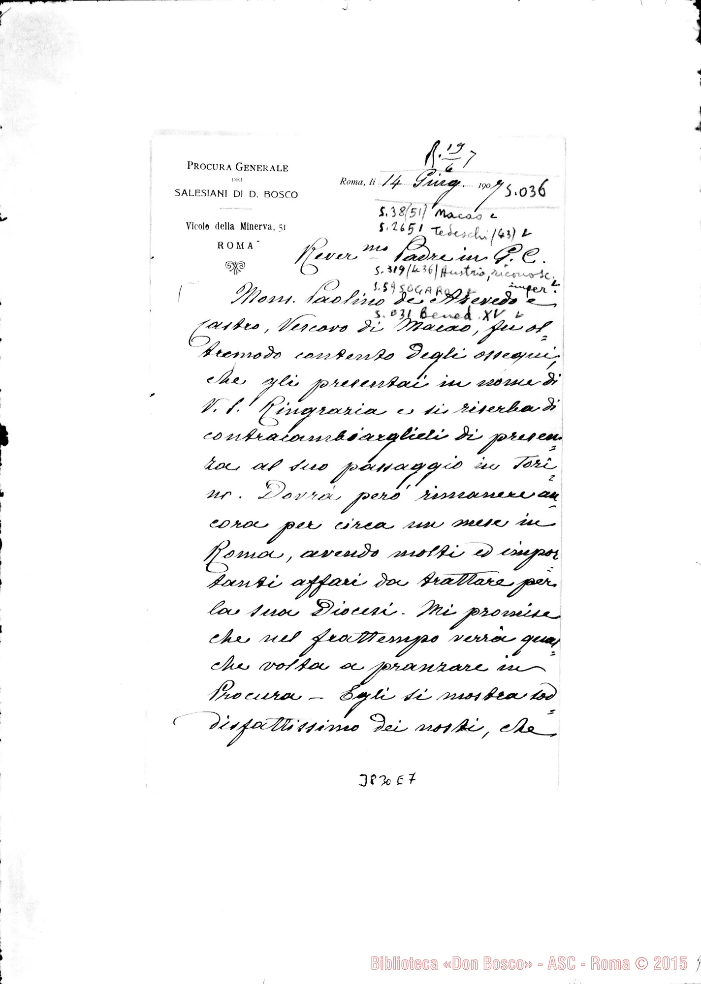 Fotogramma E 7 — « « Roma, 14-06-1907