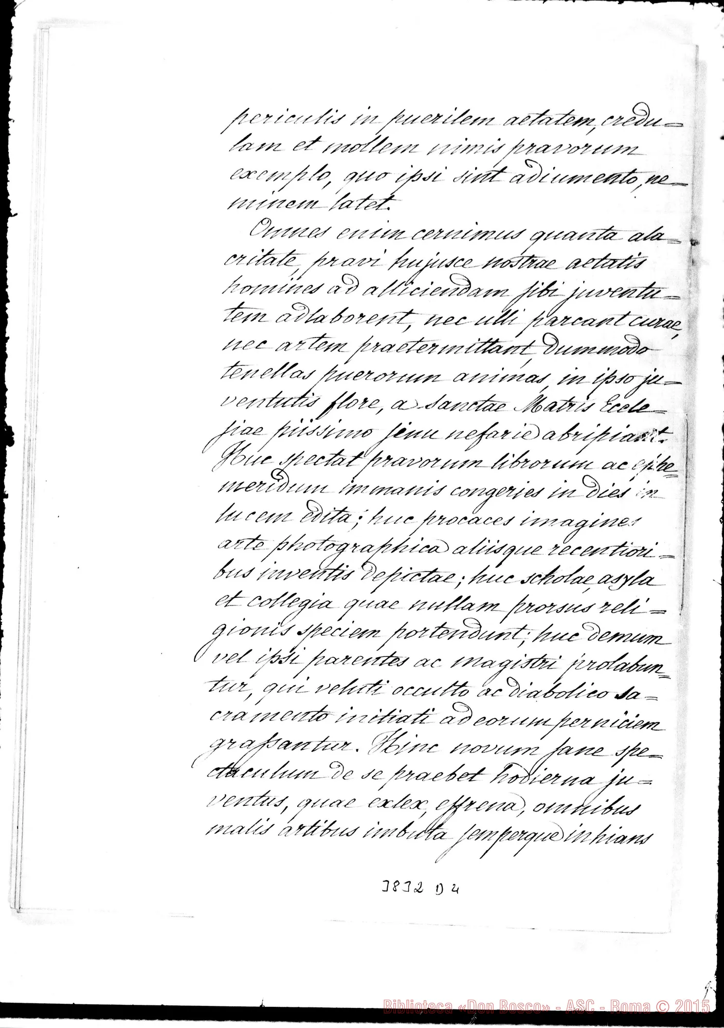 Fotogramma D 4 — Don Rua-Beatissimo Padre. Torino, 27-07-1904. Firma autogr. Rua