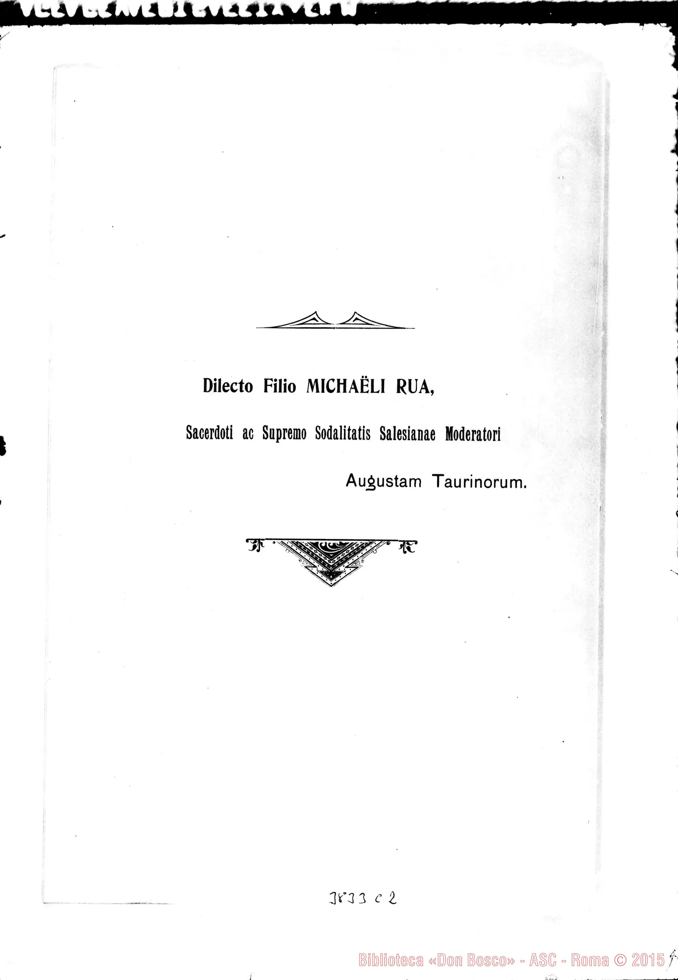 Fotogramma C 2 — La stessa lettera latina con traduzione italiana. Stampata