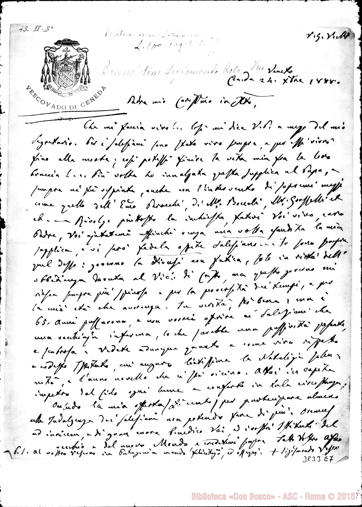 Fotogramma E 7 — Ceneda: Sigismondo Brandolini Rota-Carissimo. Ceneda, 24-12-1888