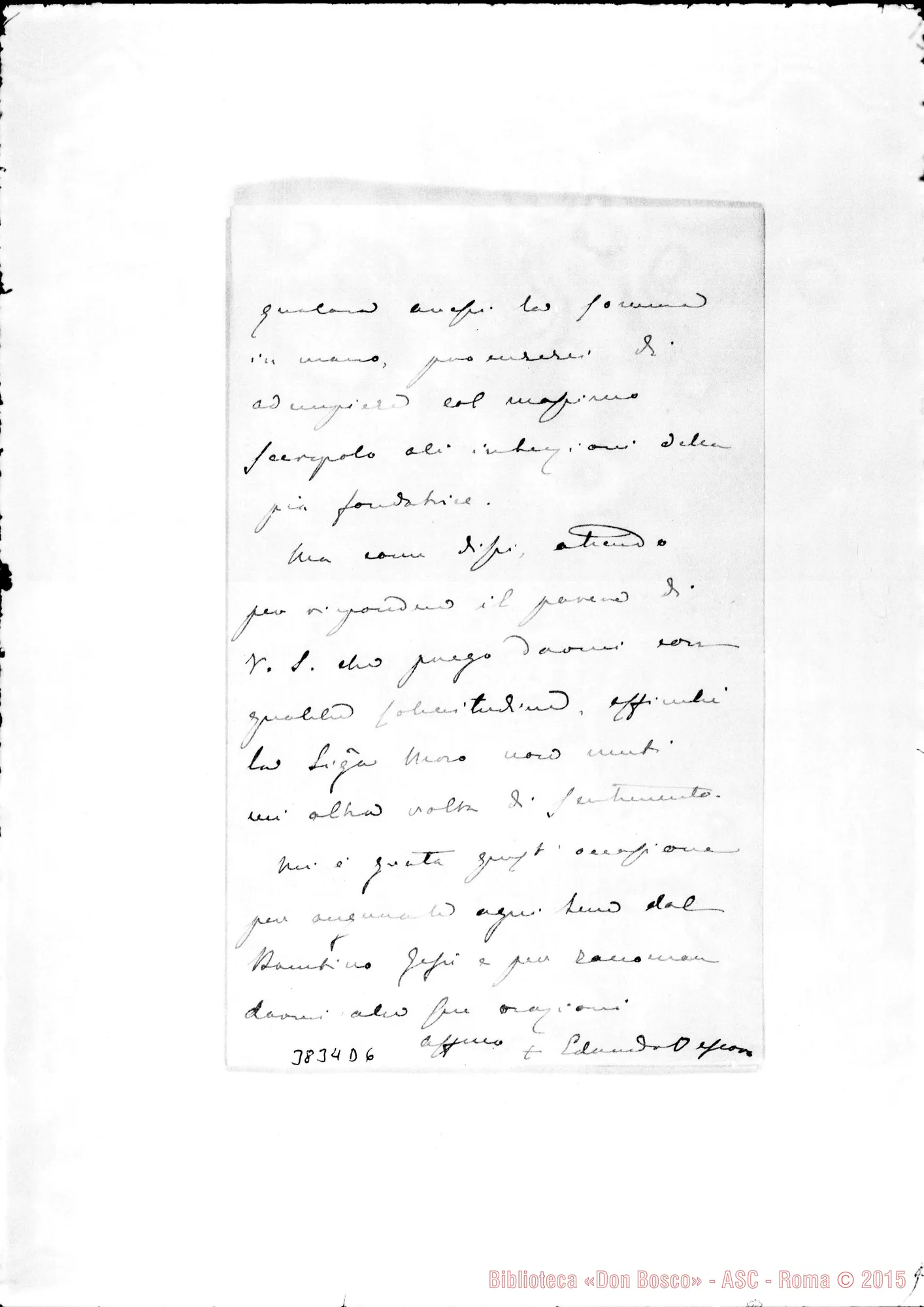 Fotogramma D 6 — Edoardo Pulciano, vesc.-Rev.mo Signore. Novara, 21-12-1896