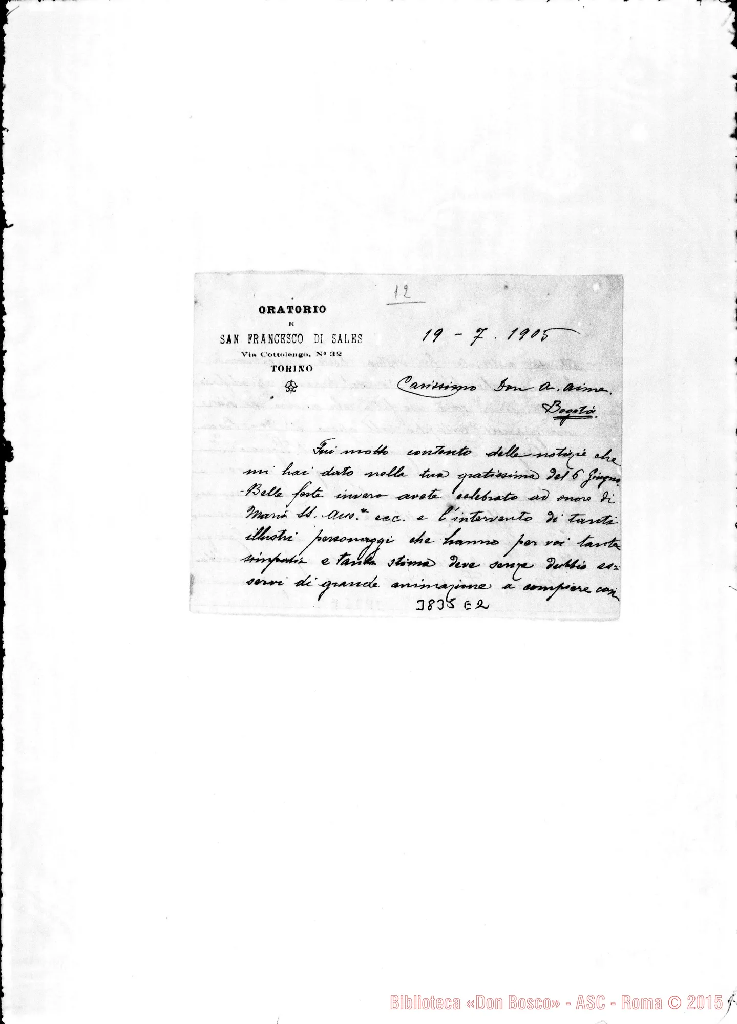 Fotogramma E 2 — « « Torino, 19-07-1905