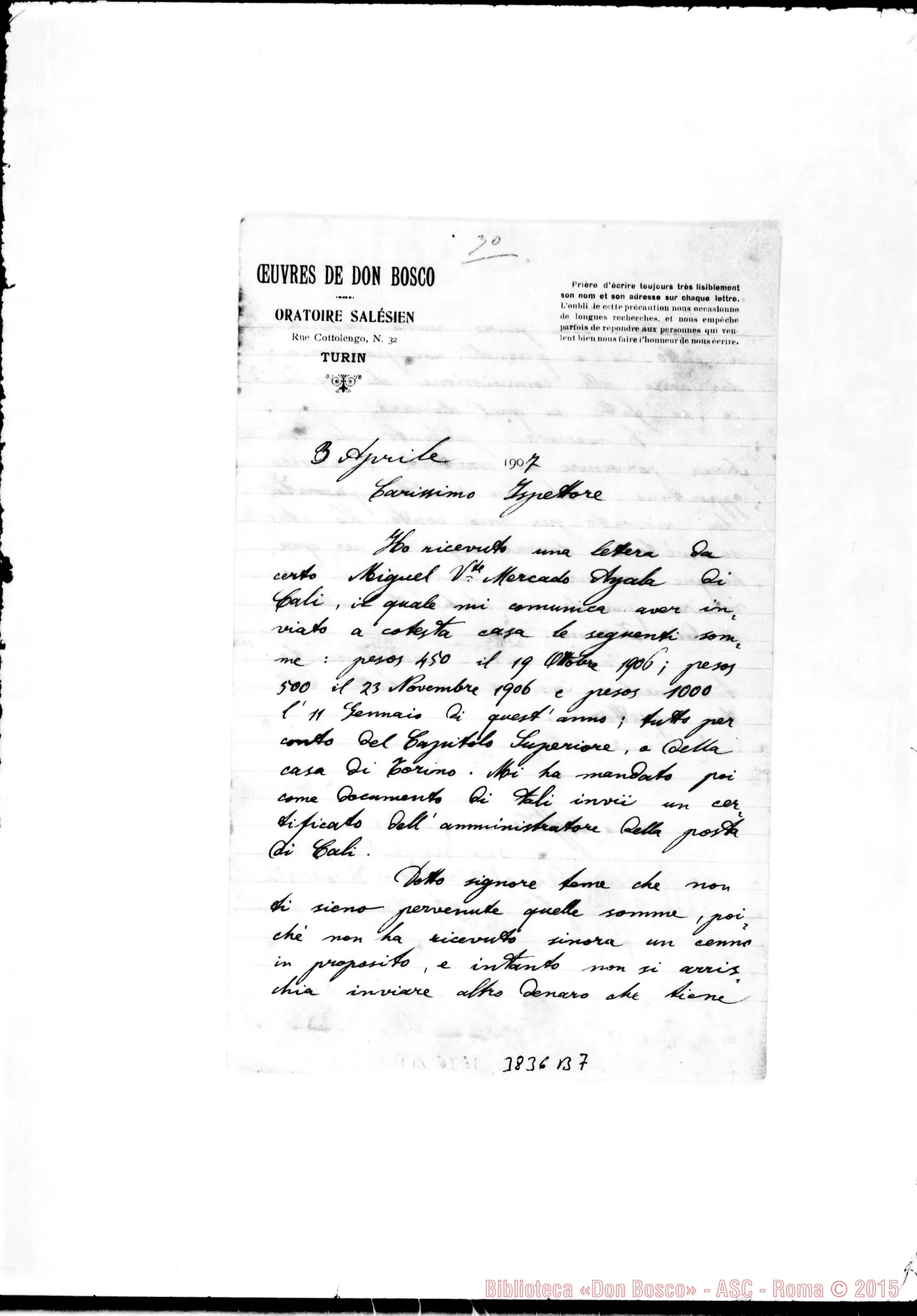 Fotogramma B 7 — « « Torino, 3-04-1907