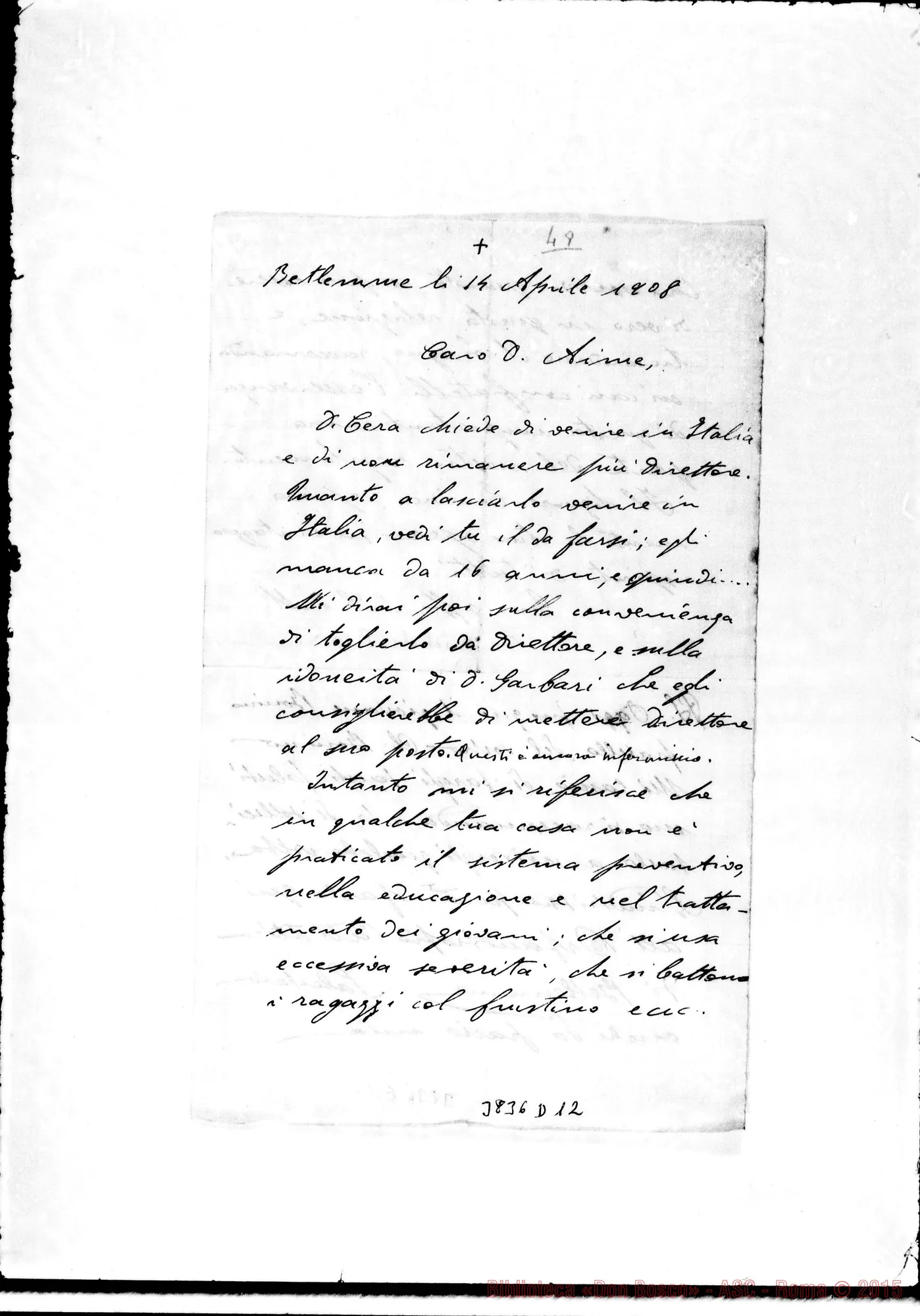 Fotogramma D 12 — « « Betlemme, 14-04-1908