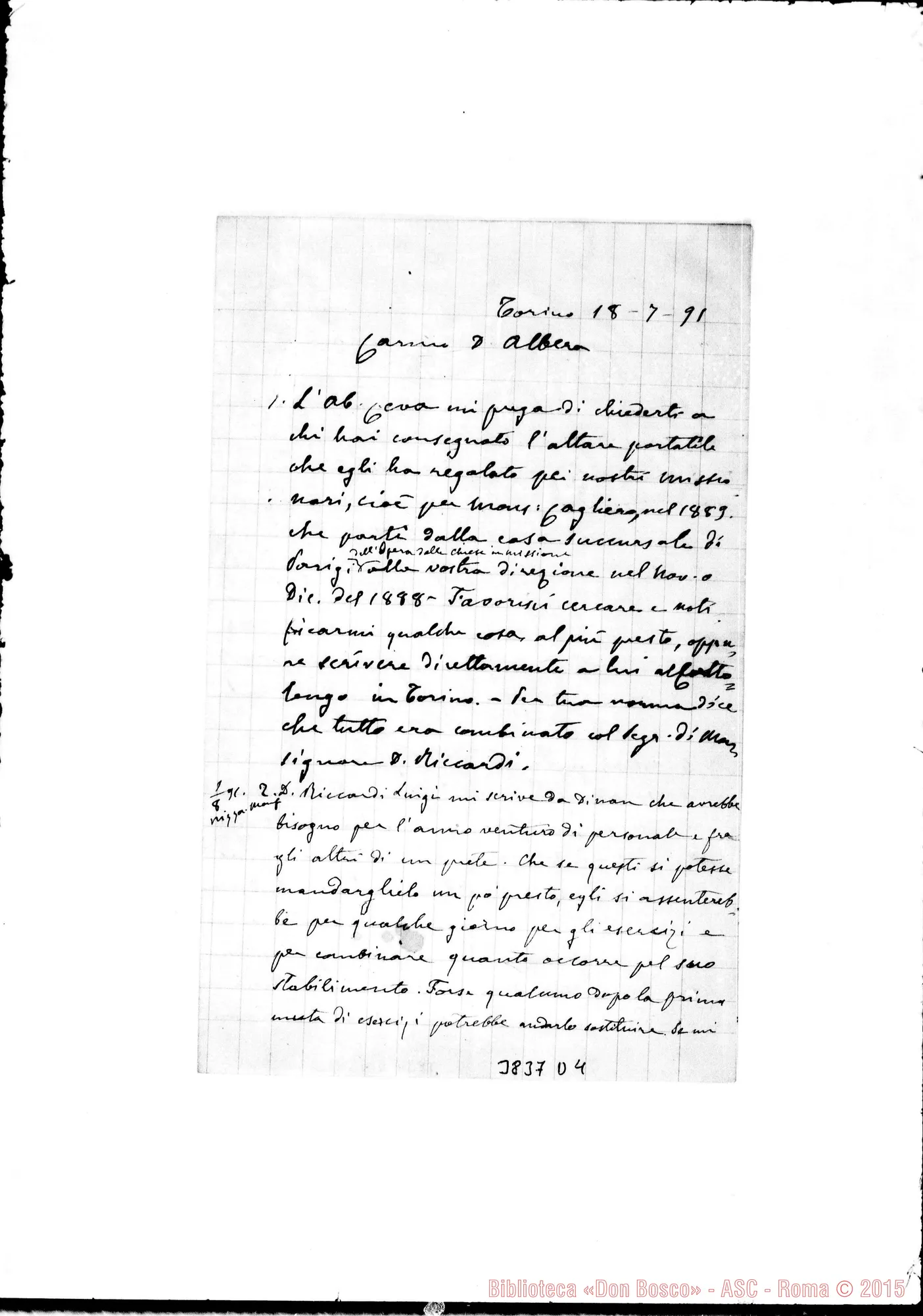 Fotogramma D 4 — « « Torino, 18-07-1891