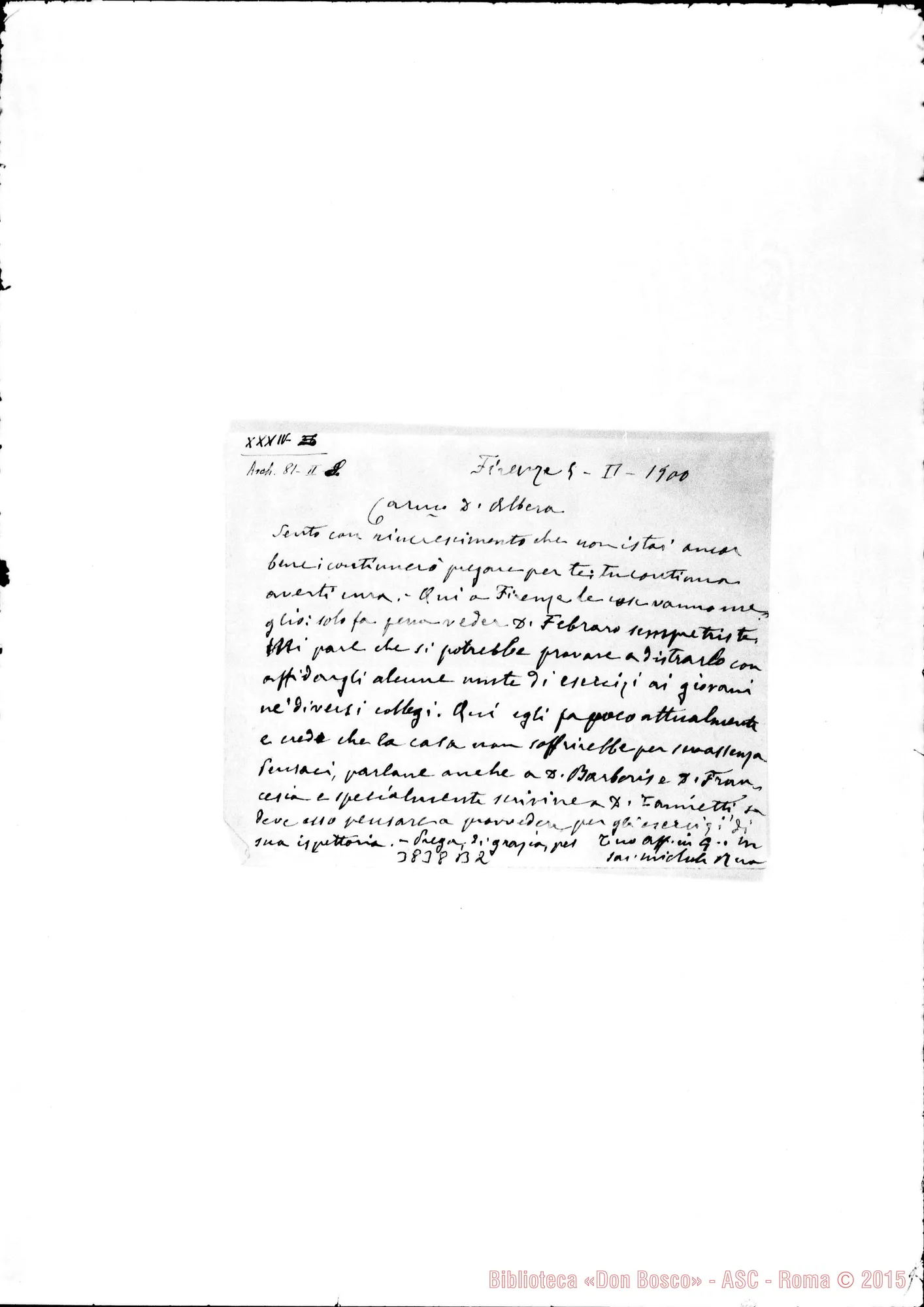 Fotogramma B 2 — « « Firenze, 5-02-1900
