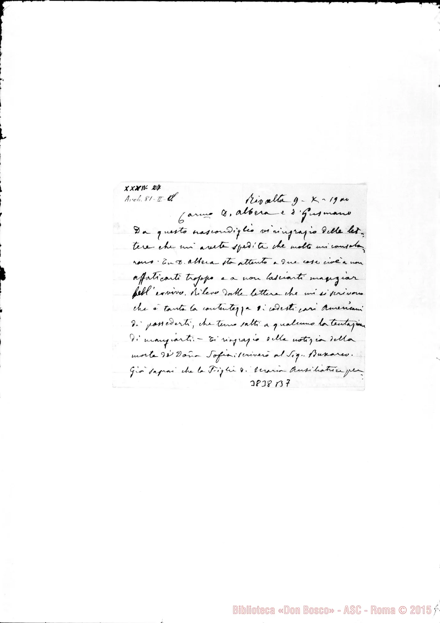 Fotogramma B 7 — « « Rivalla, 9-10-1900