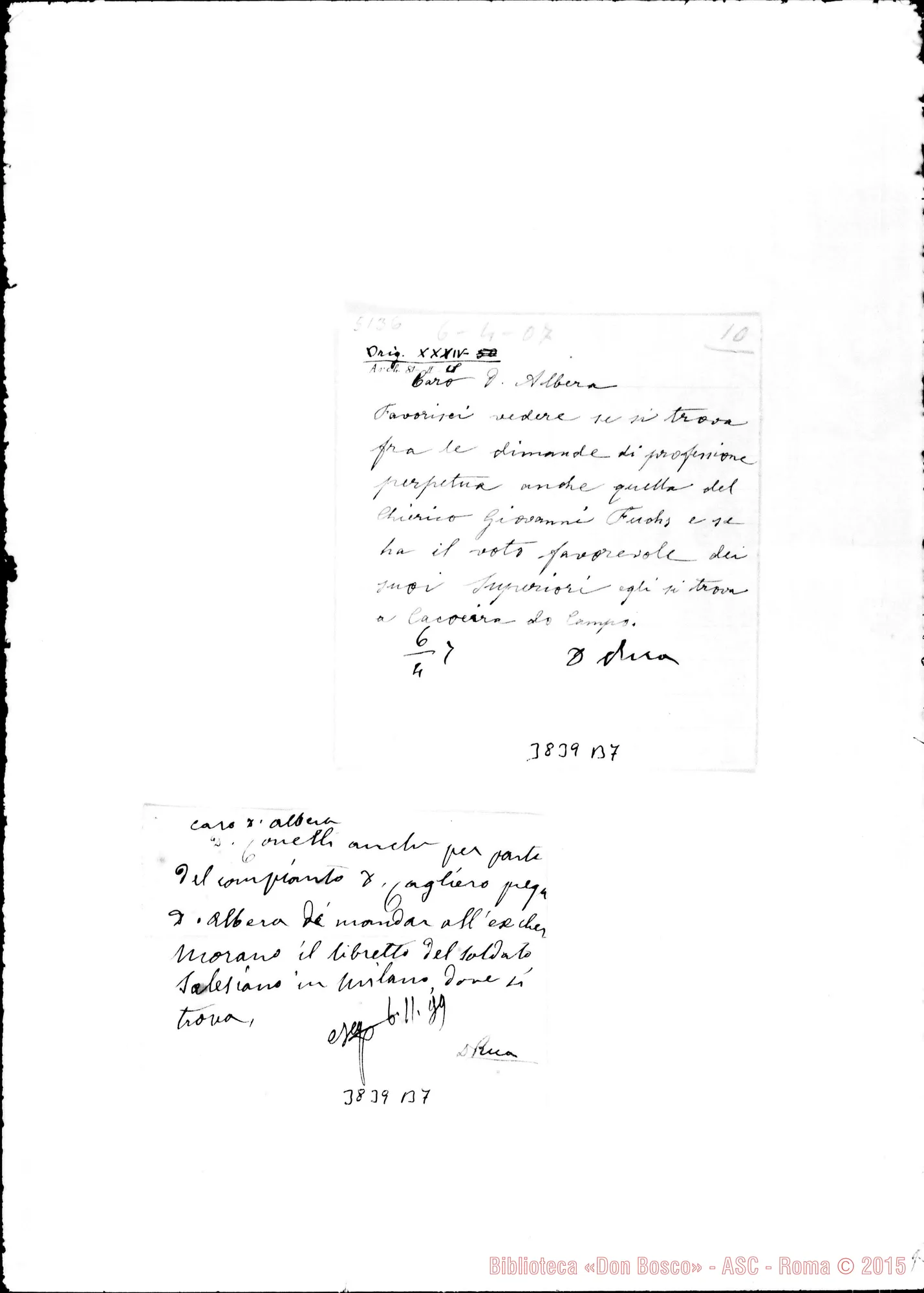 Fotogramma B 7 — « - s.l. 6-04-1907