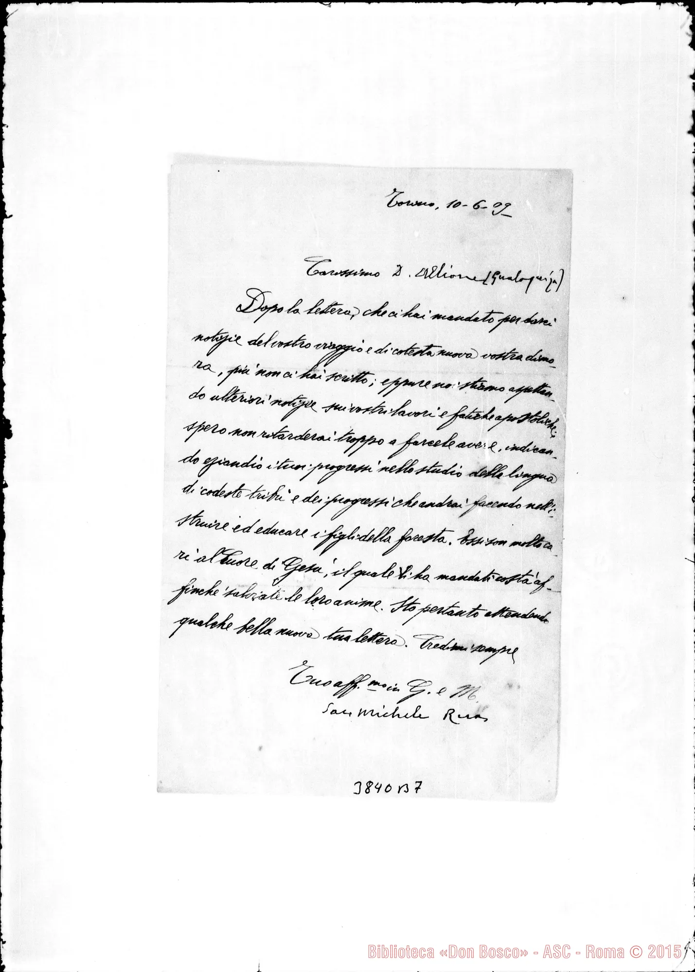 Fotogramma B 7 — Allione Anseimo, coad. SDB Torino, 10-06-1909