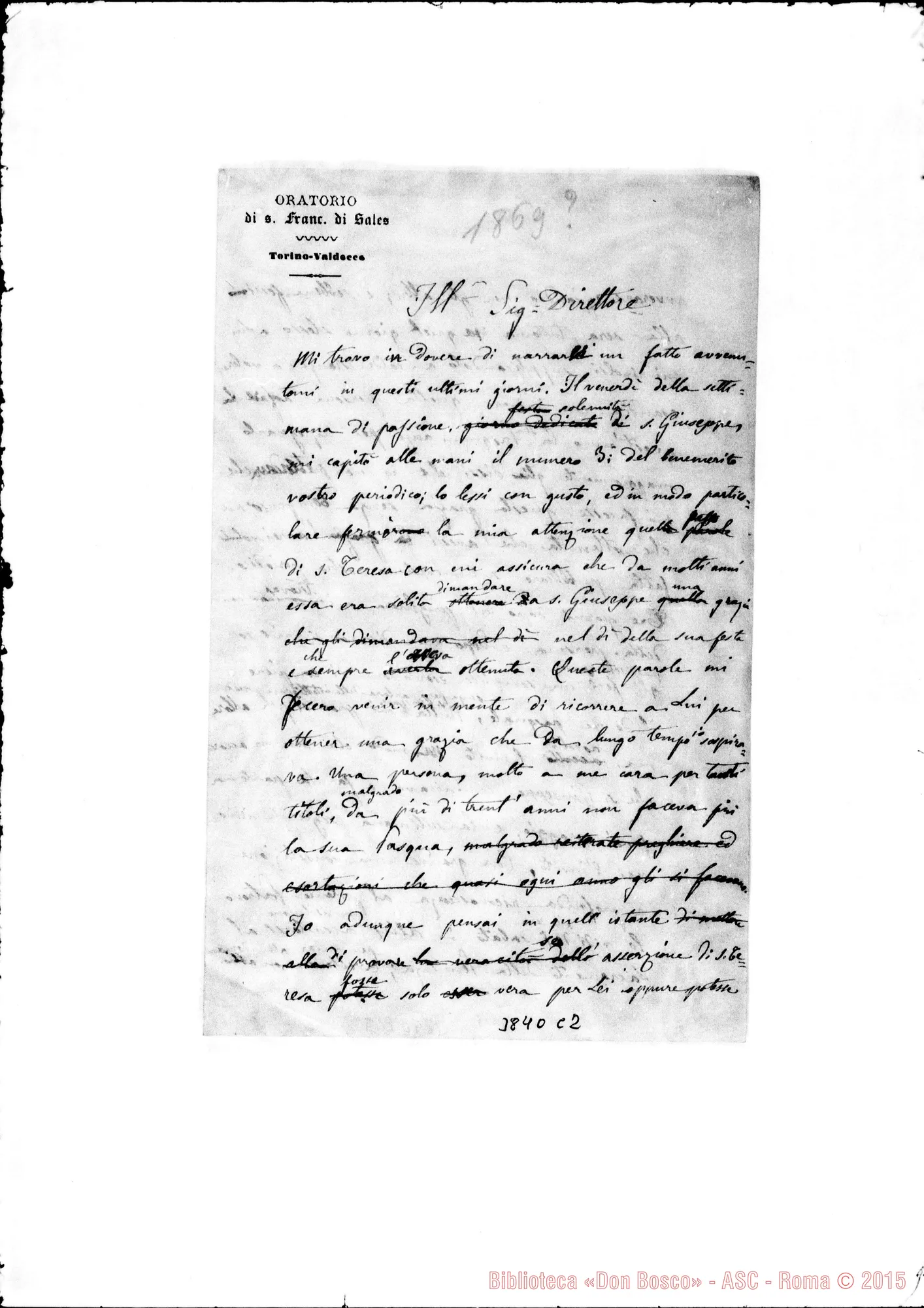 Fotogramma C 2 — Anonime: 111. Sig. Dir. 1869
