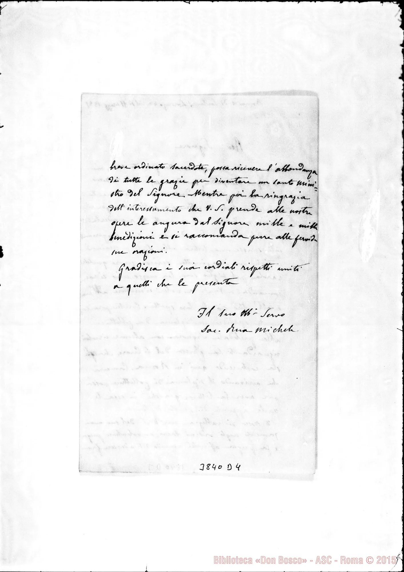 Fotogramma D 4 — « Rev. Signore Roma, 11-05-1881