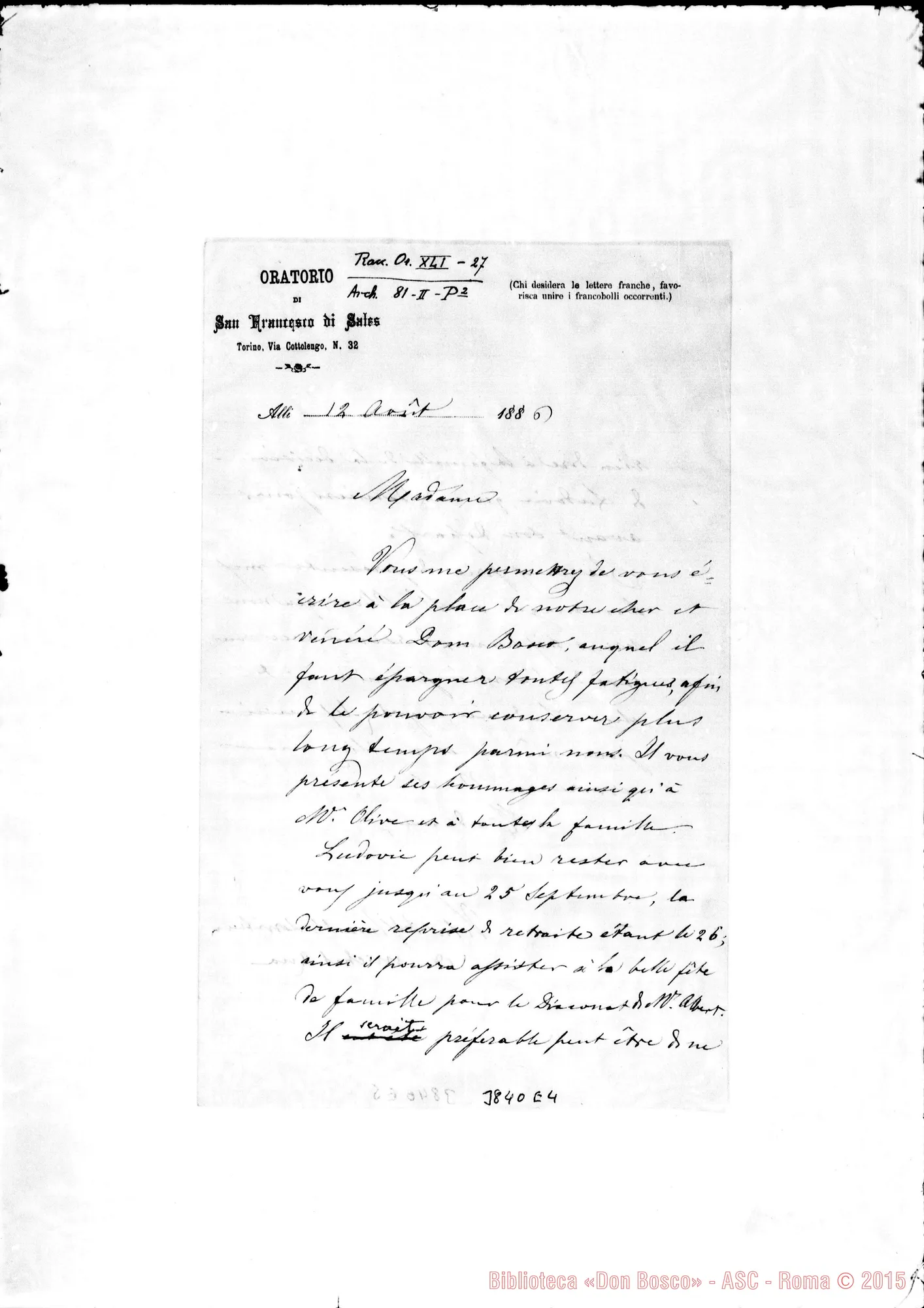 Fotogramma E 4 — « Madame Torino, 12-08-1886