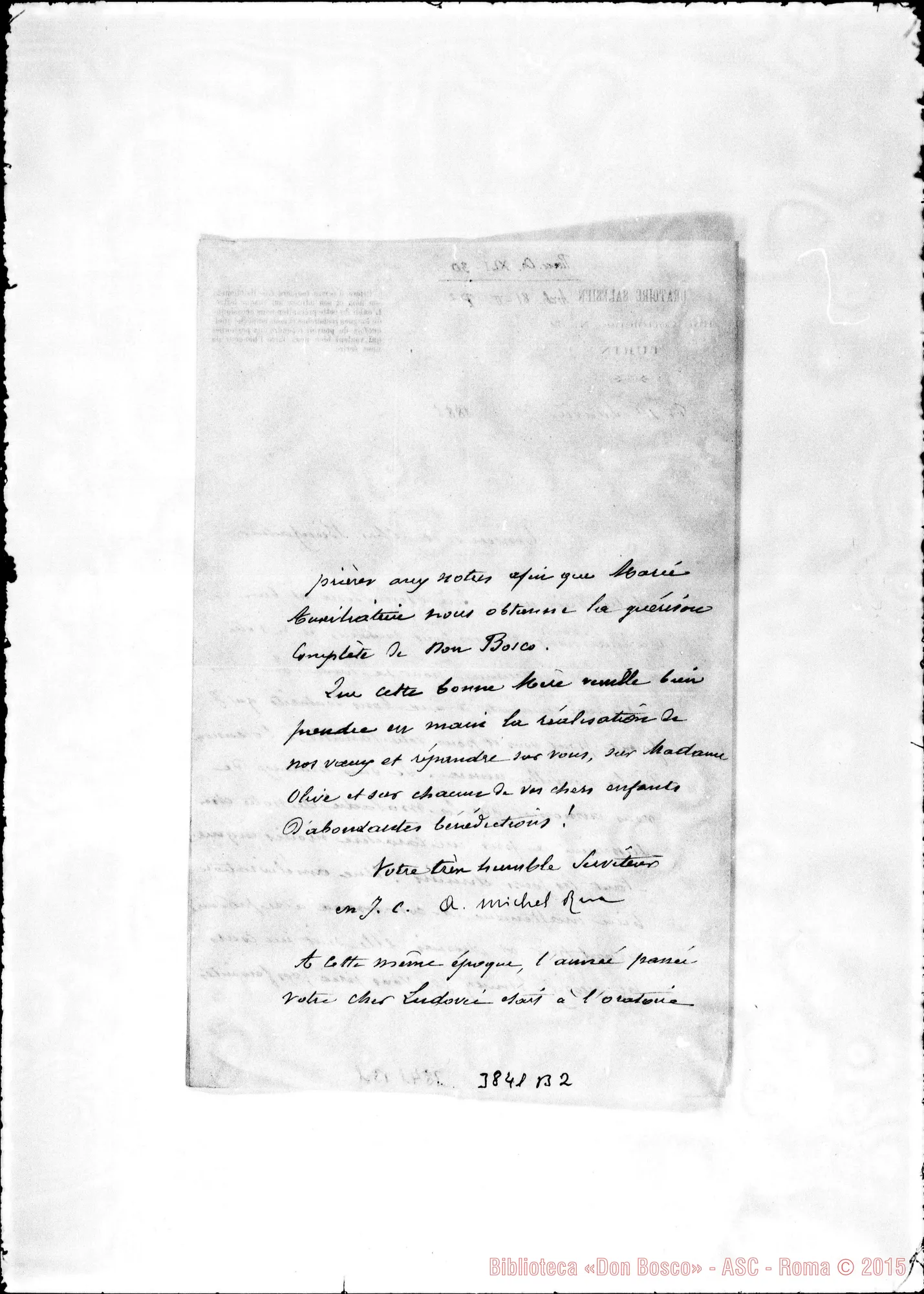 Fotogramma B 2 — « Cher Bienfaiteur Torino, 1-01-1888