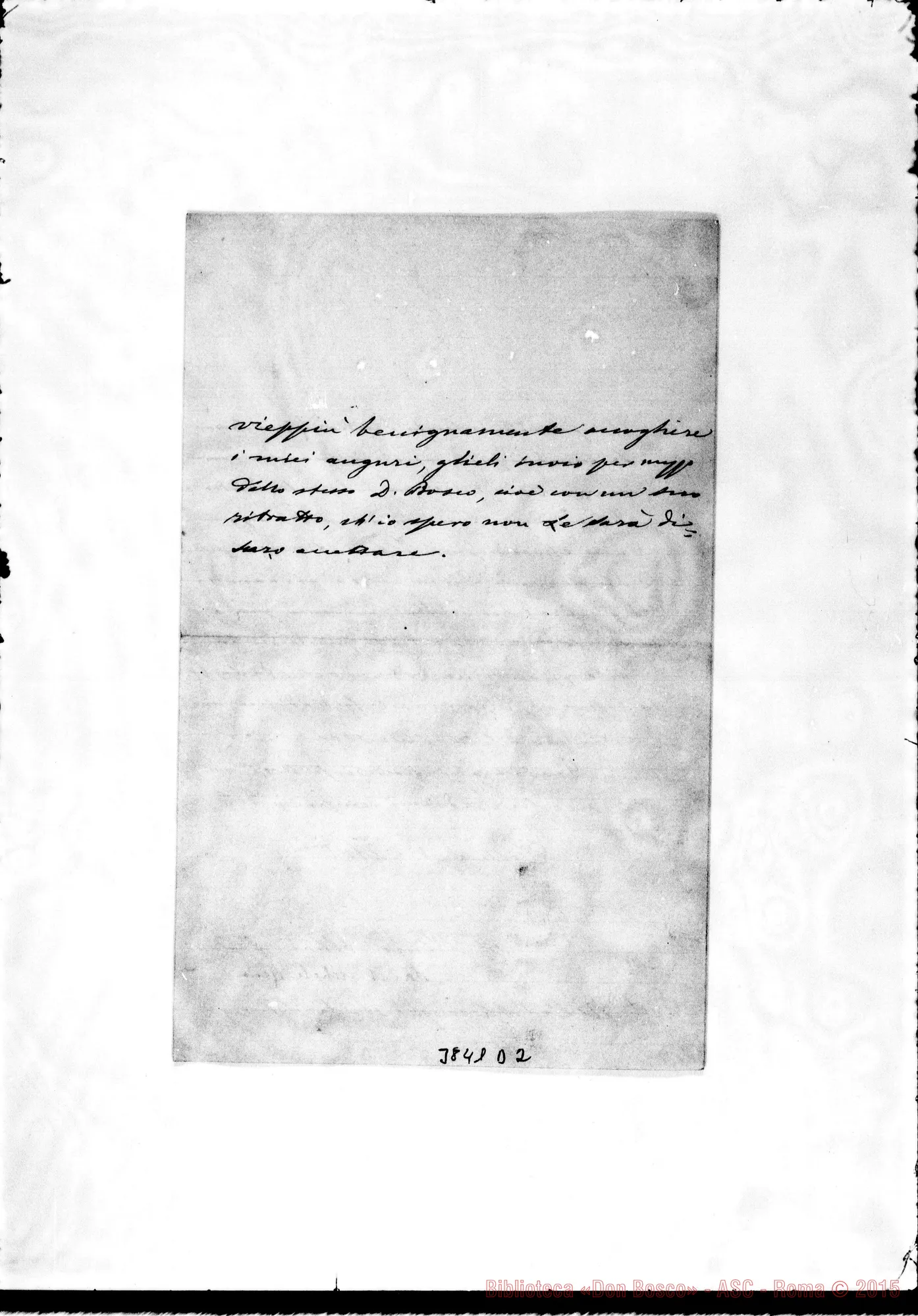 Fotogramma D 2 — « Ill.ma Signora Torino, 18-04-1889