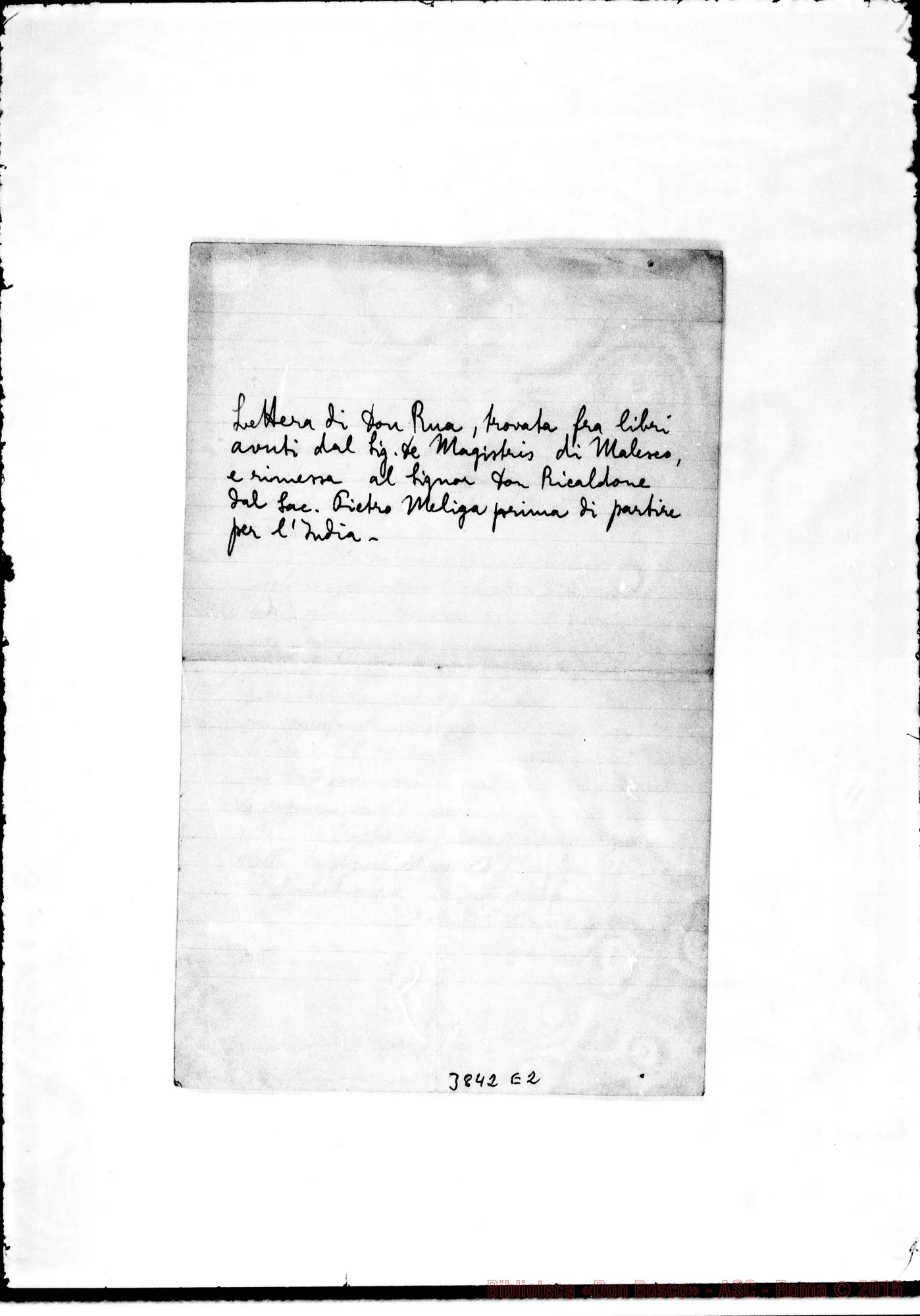 Fotogramma E 2 — « Benemerito Sig. Torino, 30-08-1902