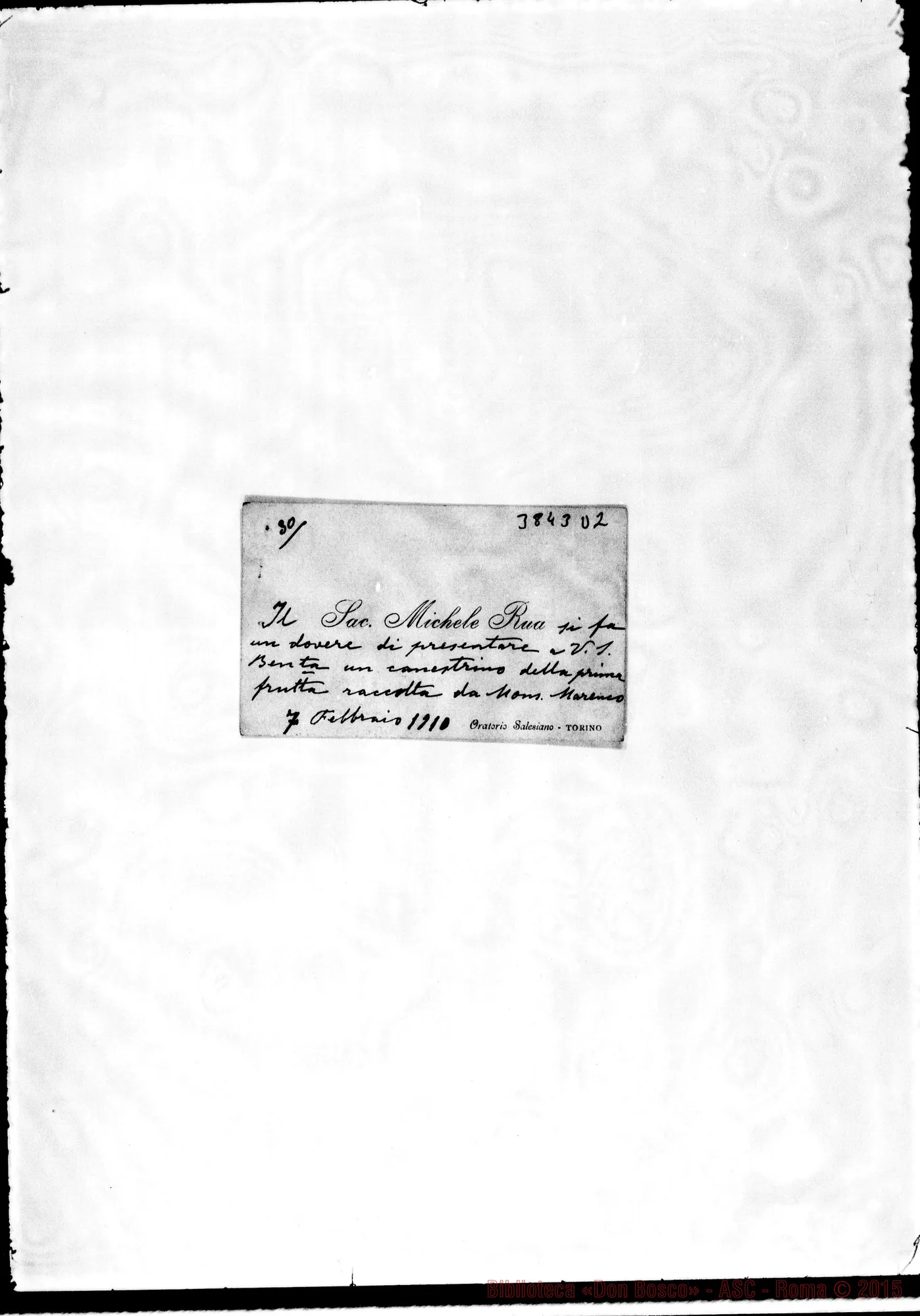 Fotogramma D 2 — « V. S. Torino, 7-02-1910