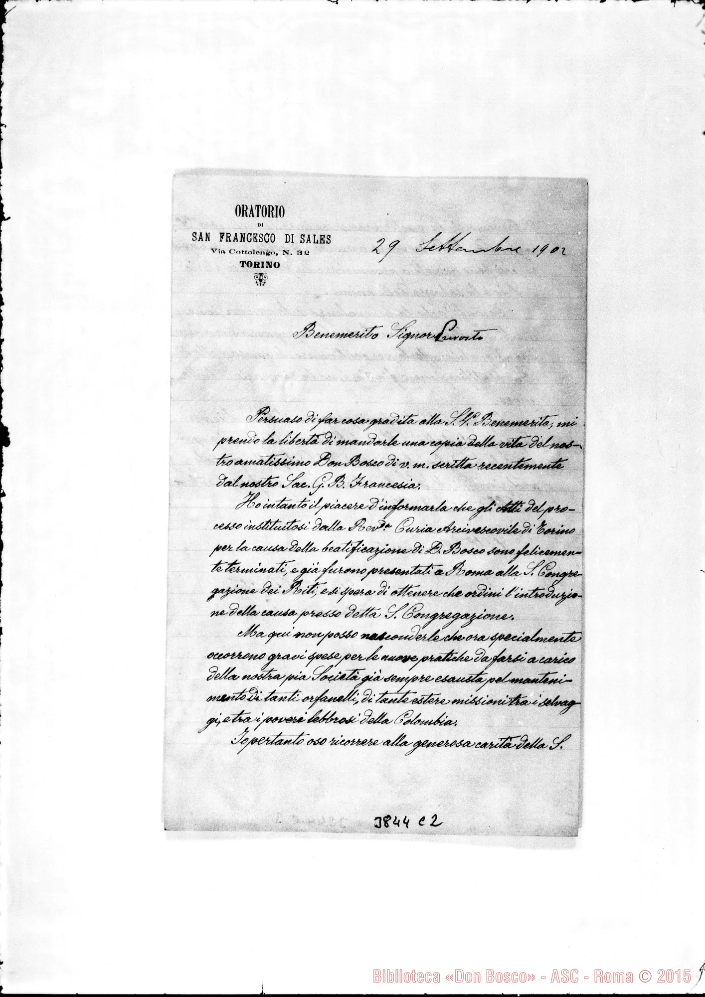 Fotogramma C 2 — « Prevosto Torino, 29-09-1902