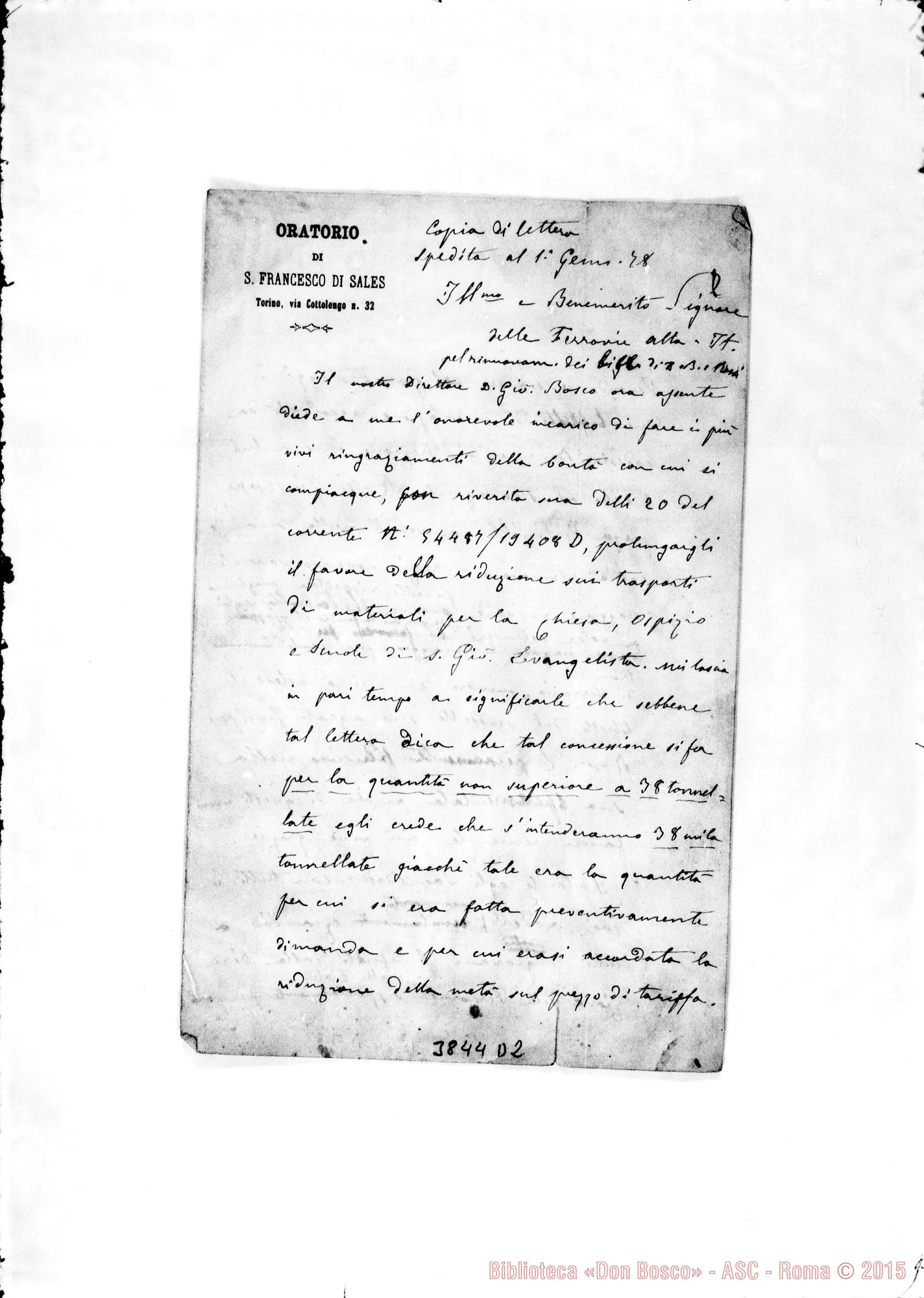 Fotogramma D 2 — « « Minuta dell’anno 1878