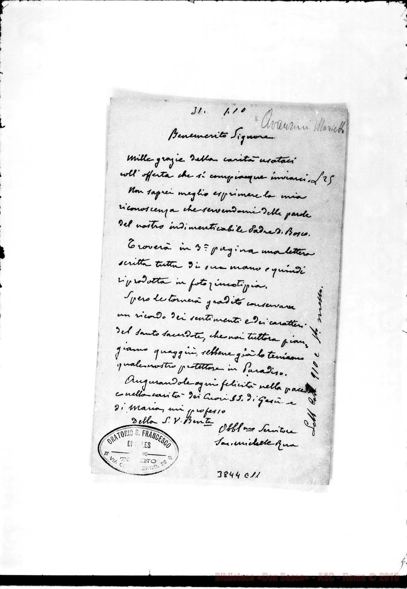 Fotogramma E 11 — « « Torino, 31-01-1910