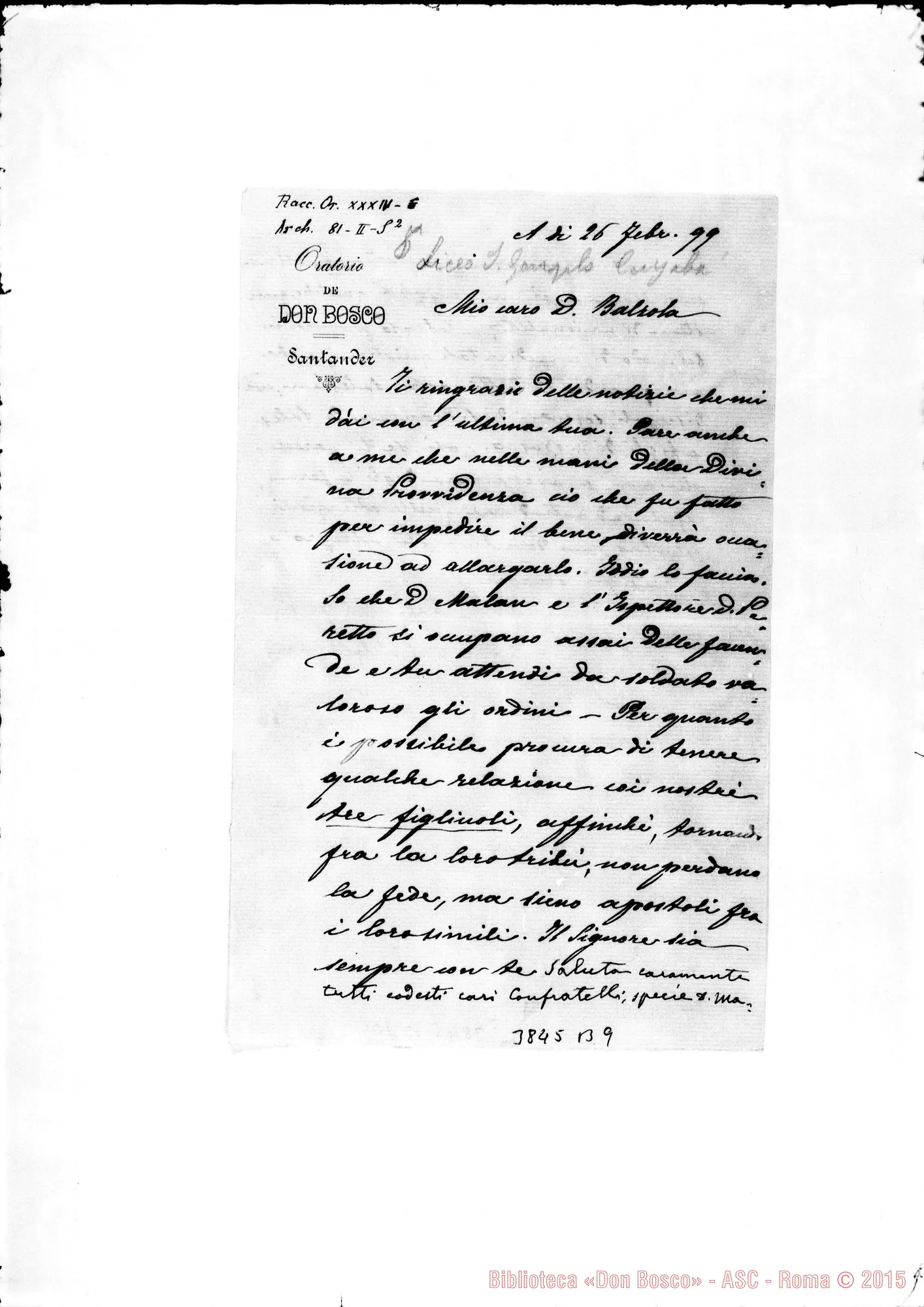 Fotogramma B 9 — « « Santander, 26-02-1899
