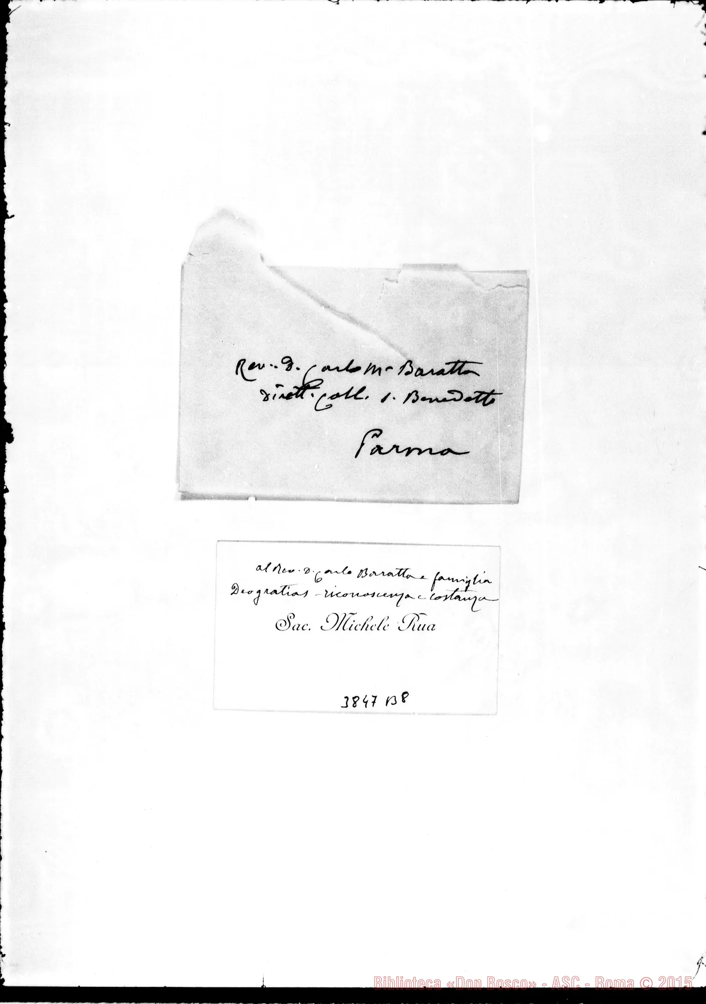 Fotogramma B 8 — « « s.d. Biglietto da visita