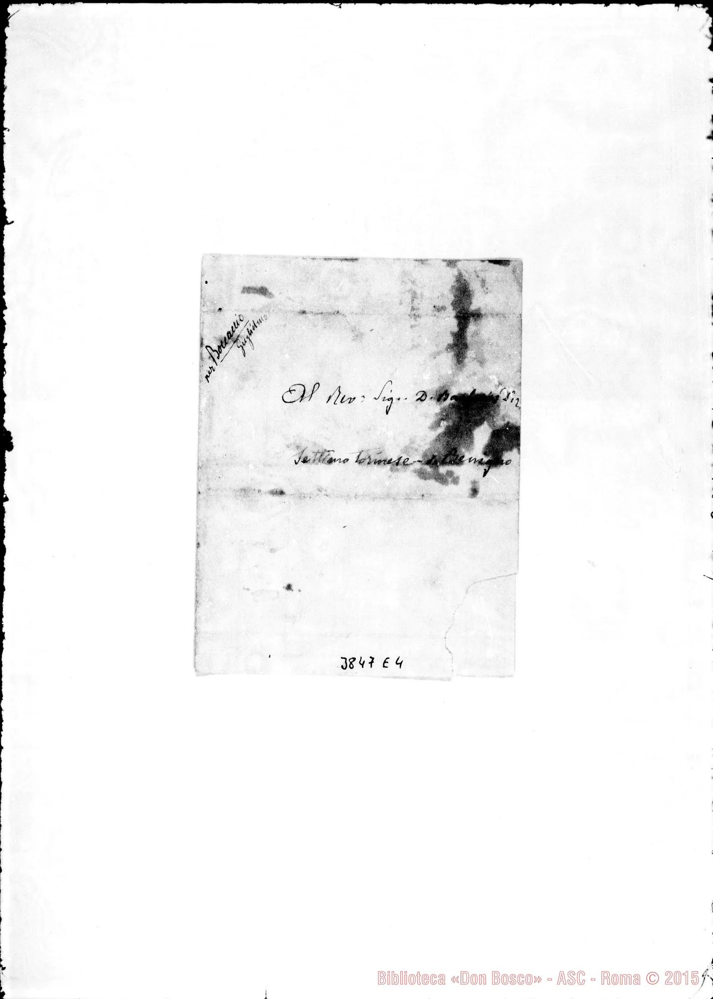 Fotogramma E 4 — « « s.l. s.d. Biglietto