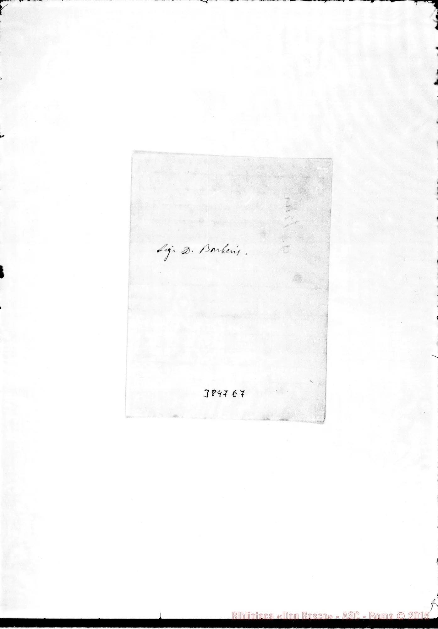 Fotogramma E 7 — « « s.l. s.d. Biglietto