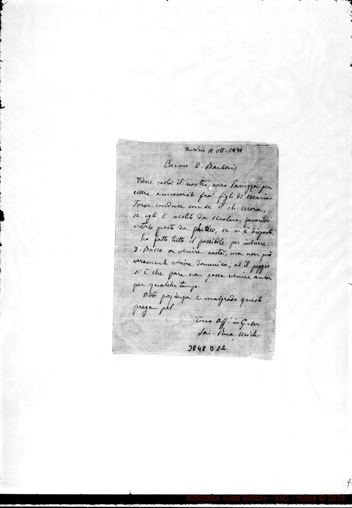 Fotogramma D 12 — « - Torino, 15-10-1880
