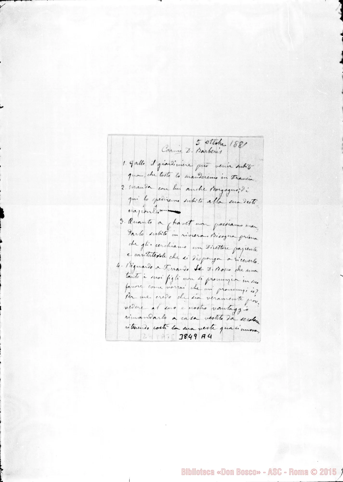 Fotogramma A 4 — « « Torino, 5-10-1881