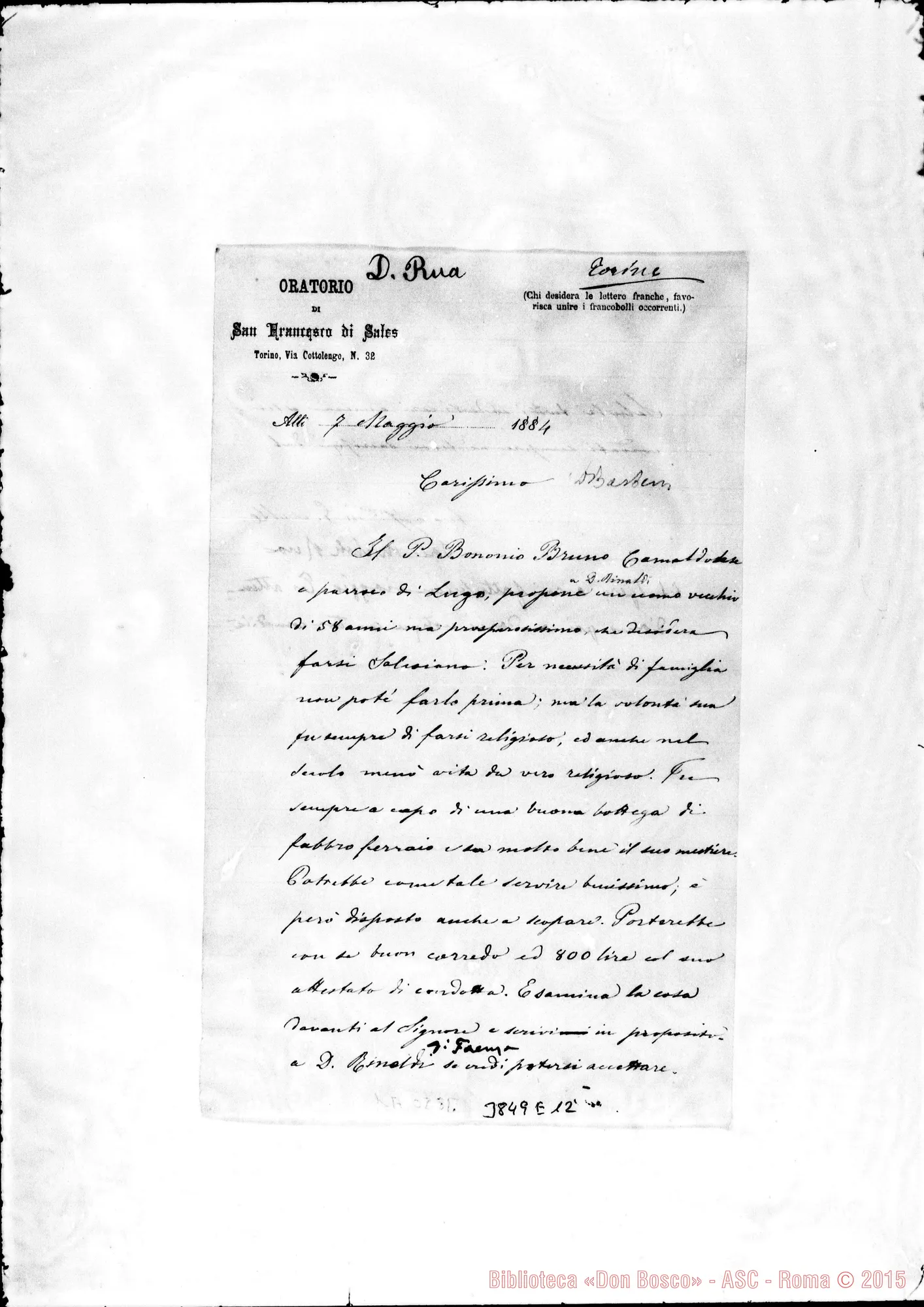 Fotogramma E 12 — « « Torino, 7-05-1884