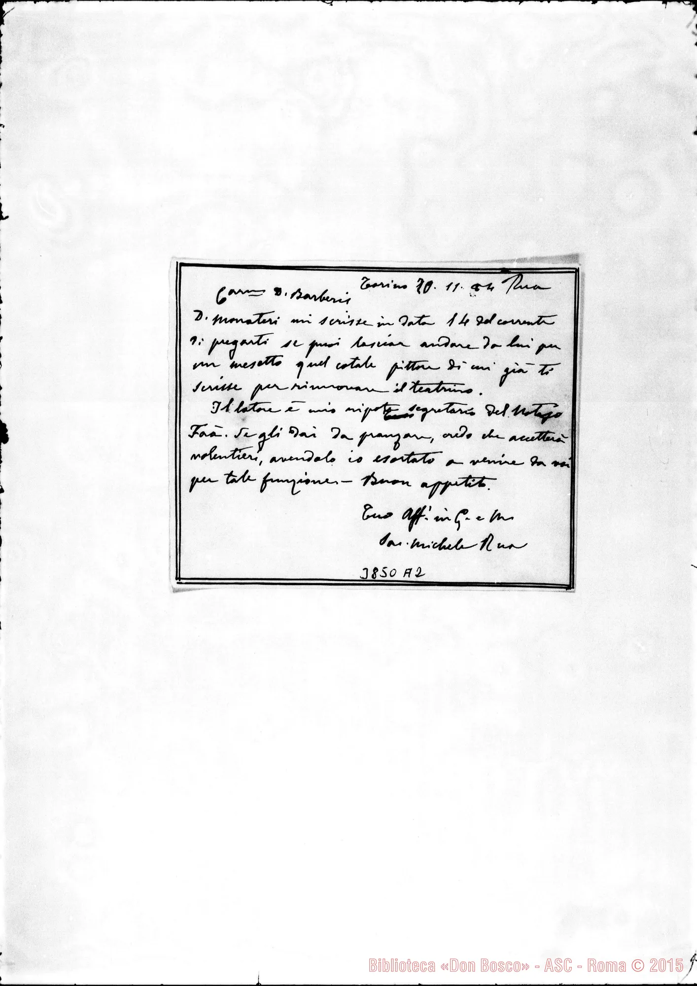 Fotogramma A 2 — « « Torino, 20-11-1884