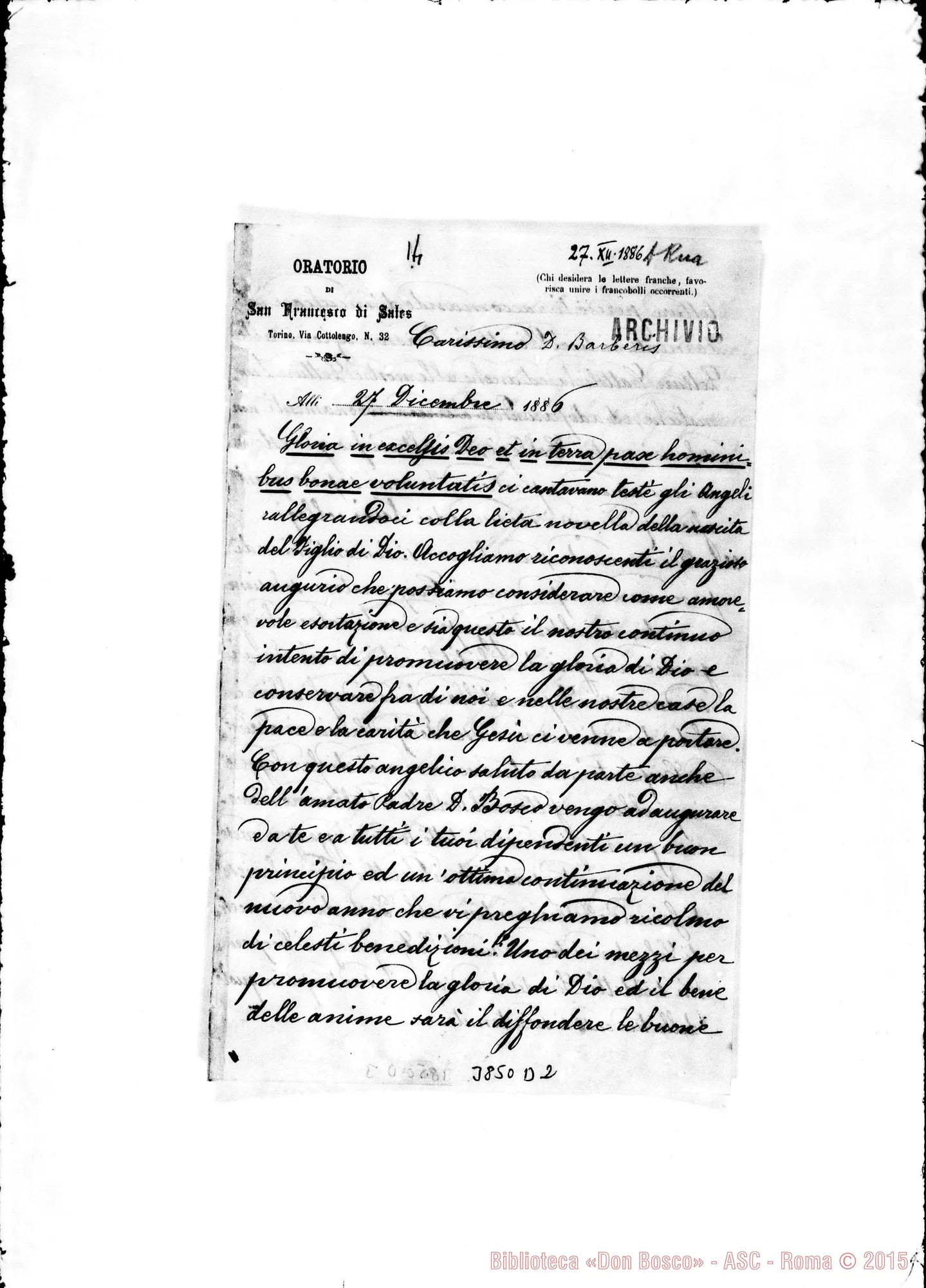 Fotogramma D 2 — « « Torino, 27-12-1886