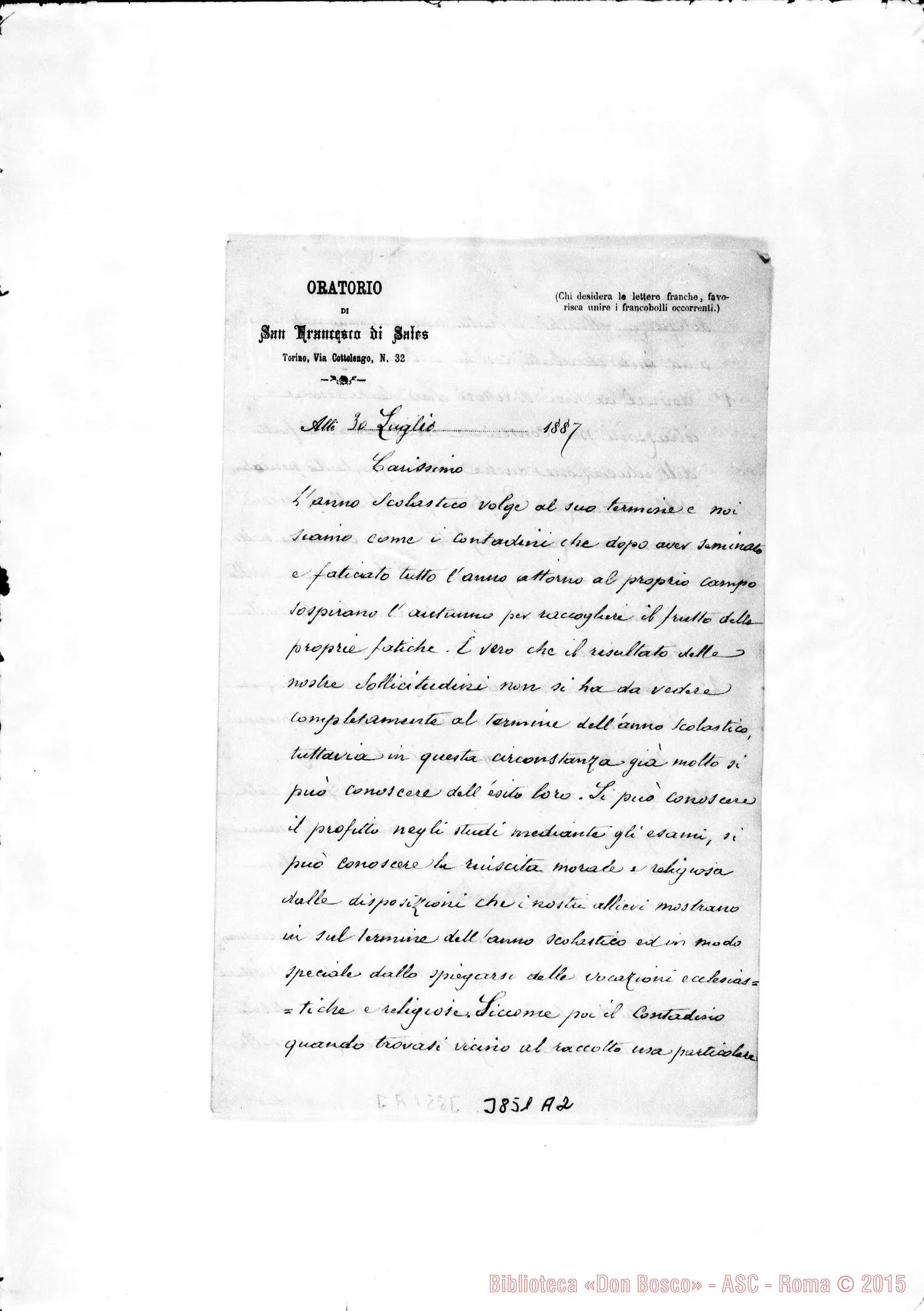 Fotogramma A 2 — « « Torino, 30-07-1887