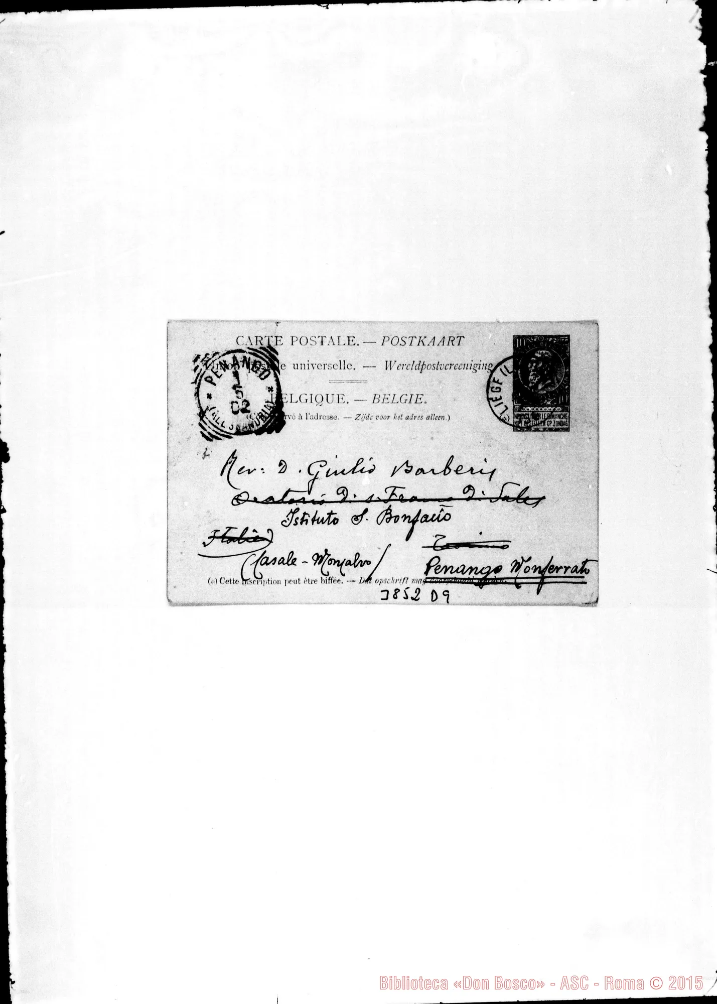 Fotogramma D 9 — « « Liegi, 27-04-1902 Cartolina