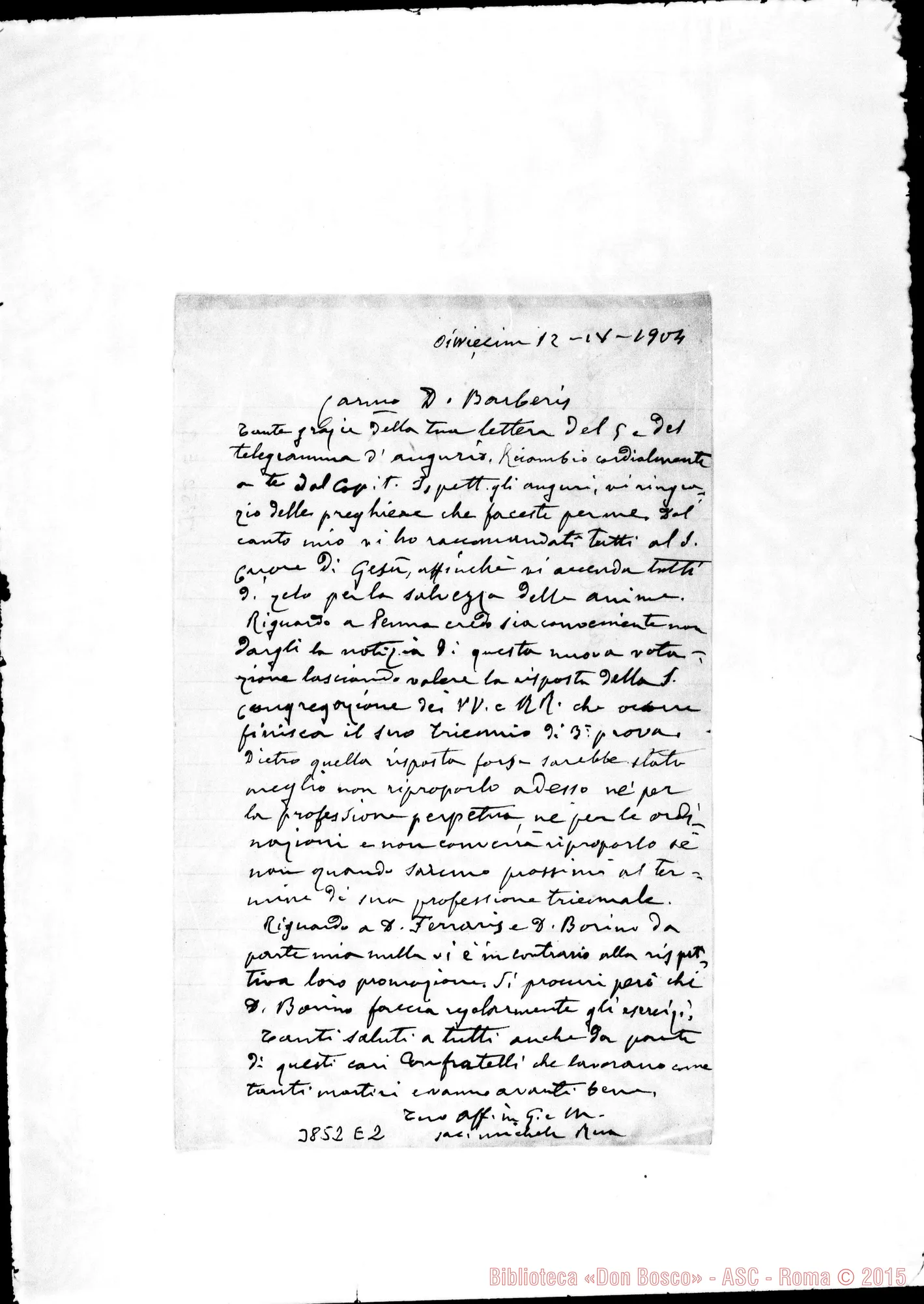 Fotogramma E 2 — « « Oswieciin, 12-04-1904
