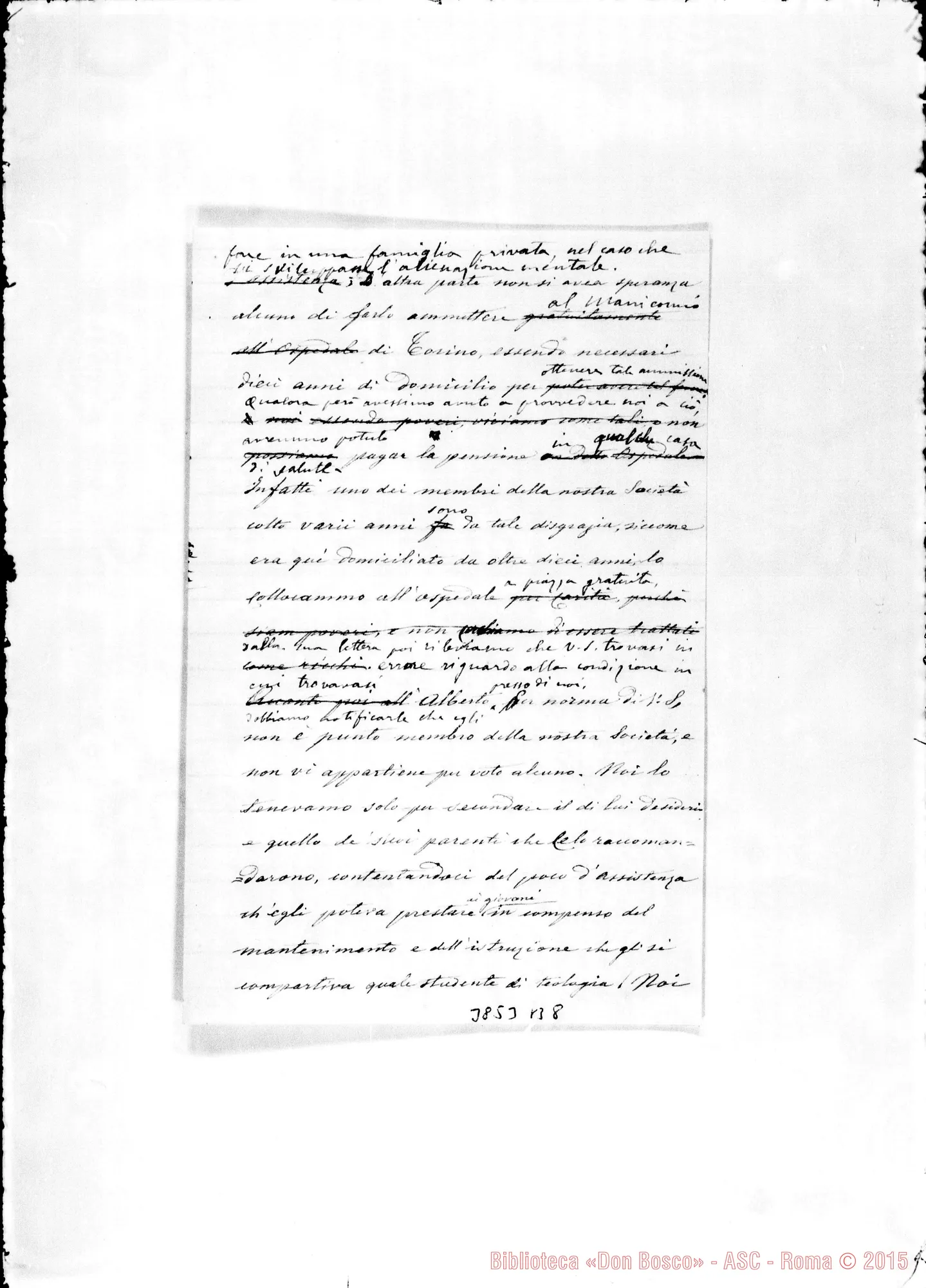 Fotogramma B 8 — Battolla Cesare Torino, 2-04-1882 Minuta