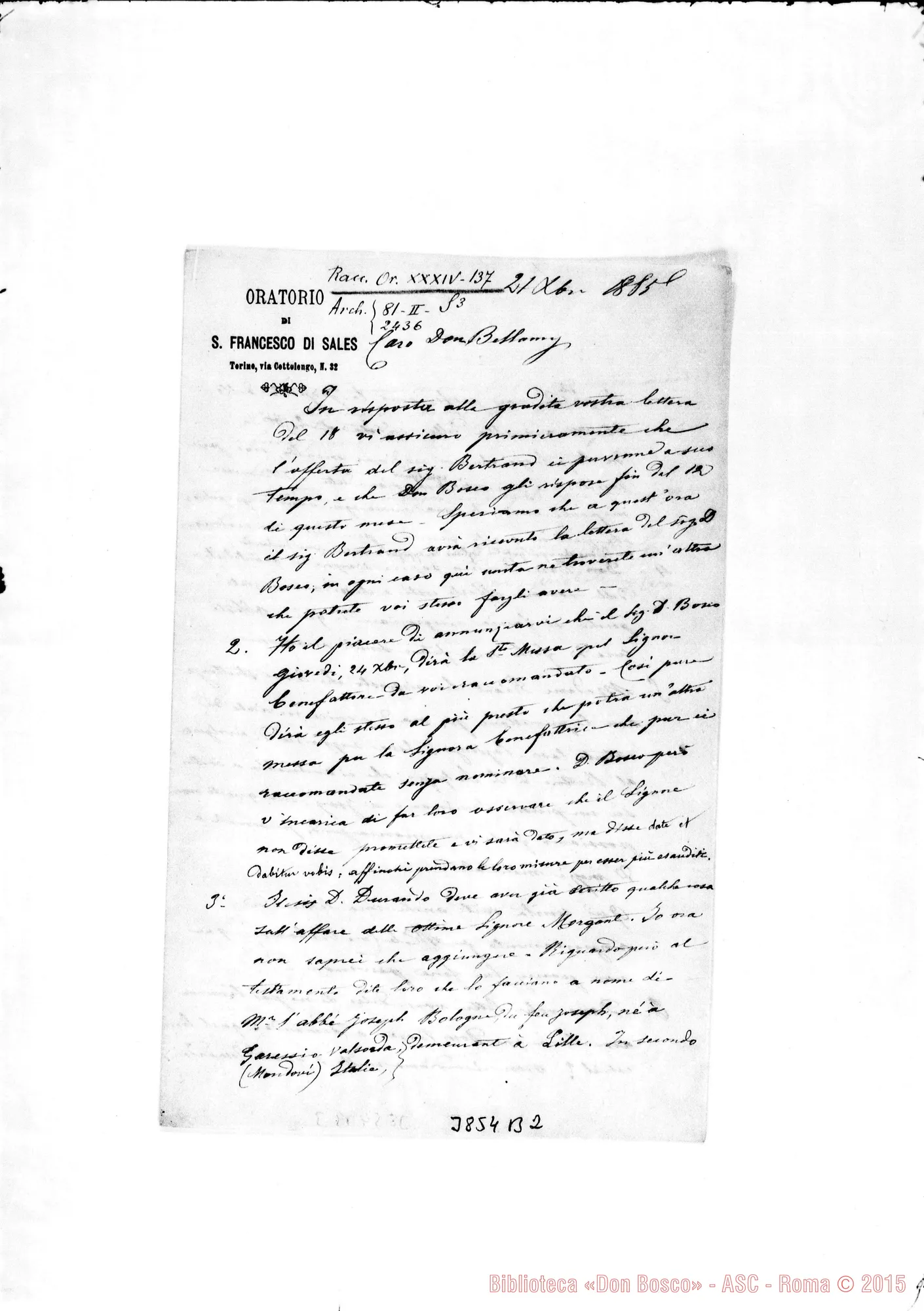 Fotogramma B 2 — « « Torino, 21-12-1885